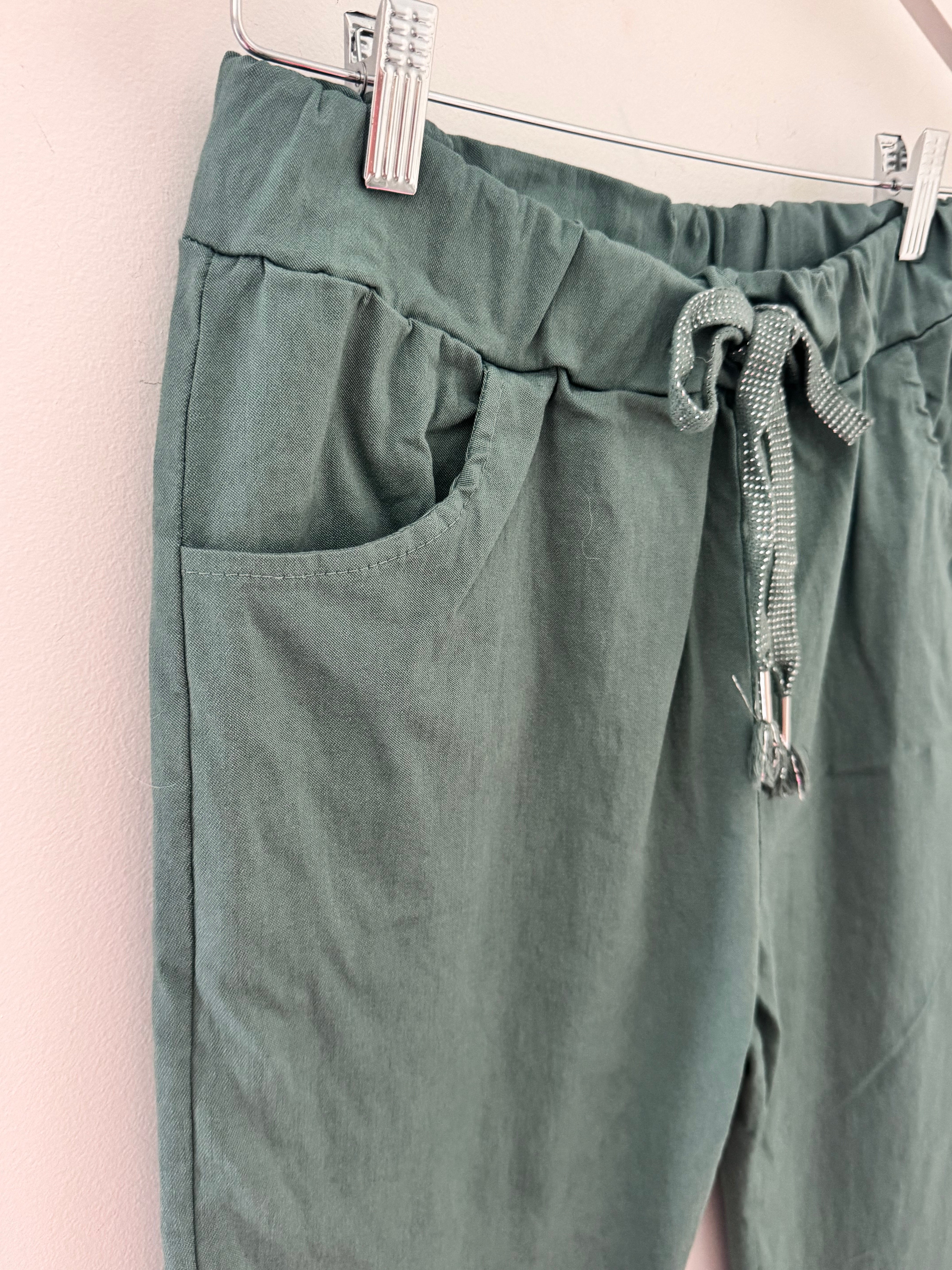 Super Stretch Joggers in Ocean Green