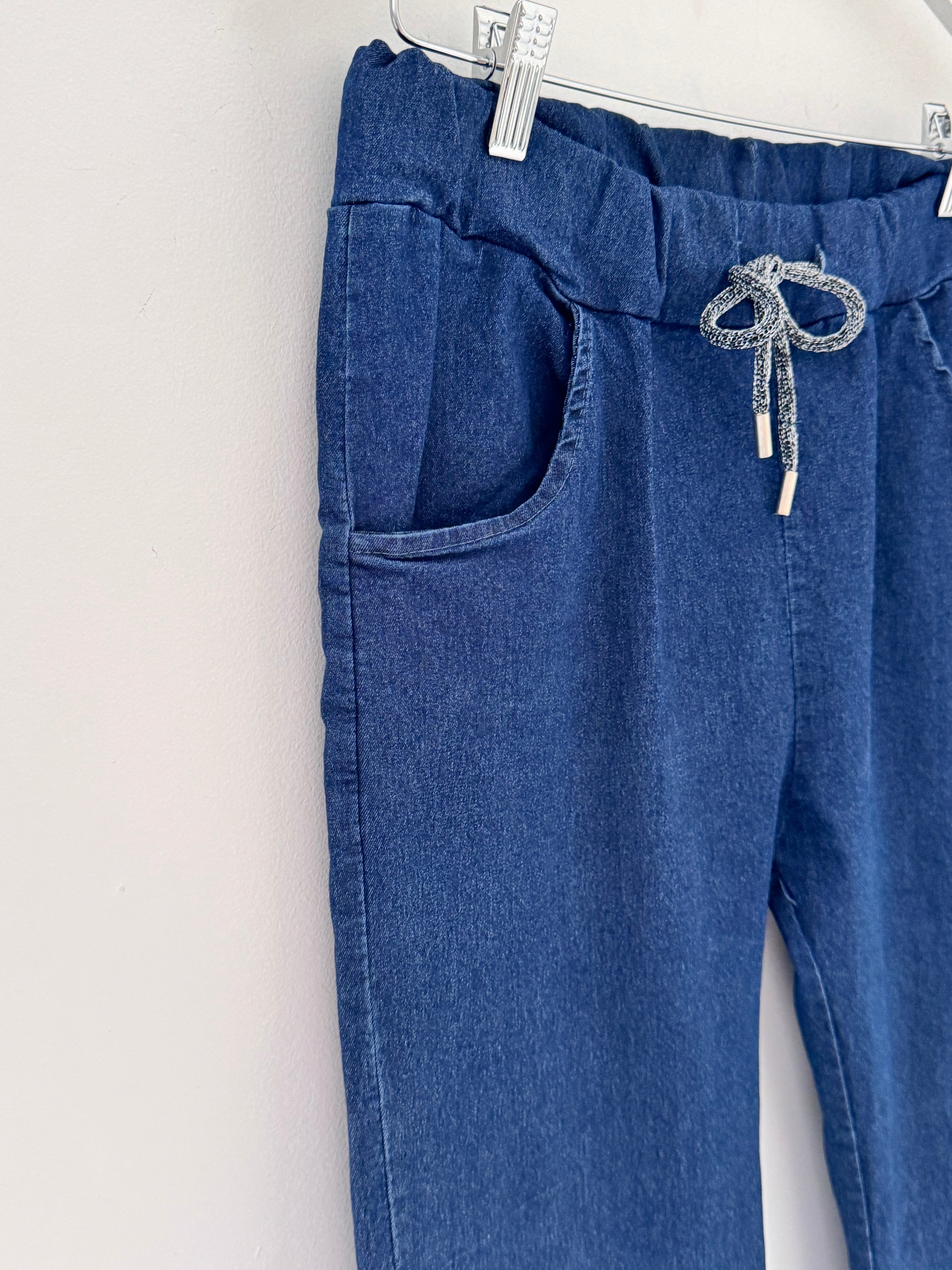 Super Stretch Joggers in Denim Blue