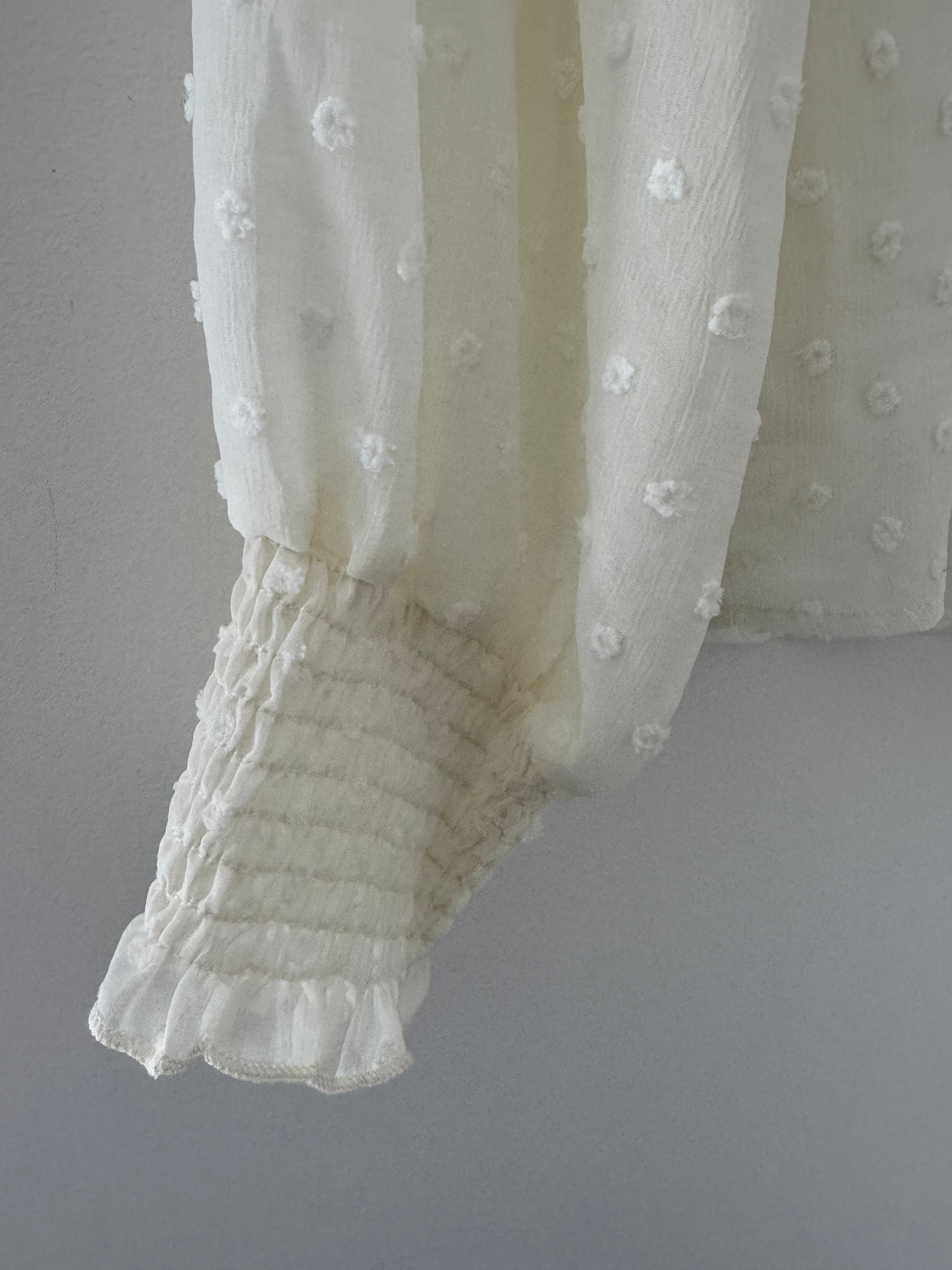 Ruffle & Dot Blouse in Ivory