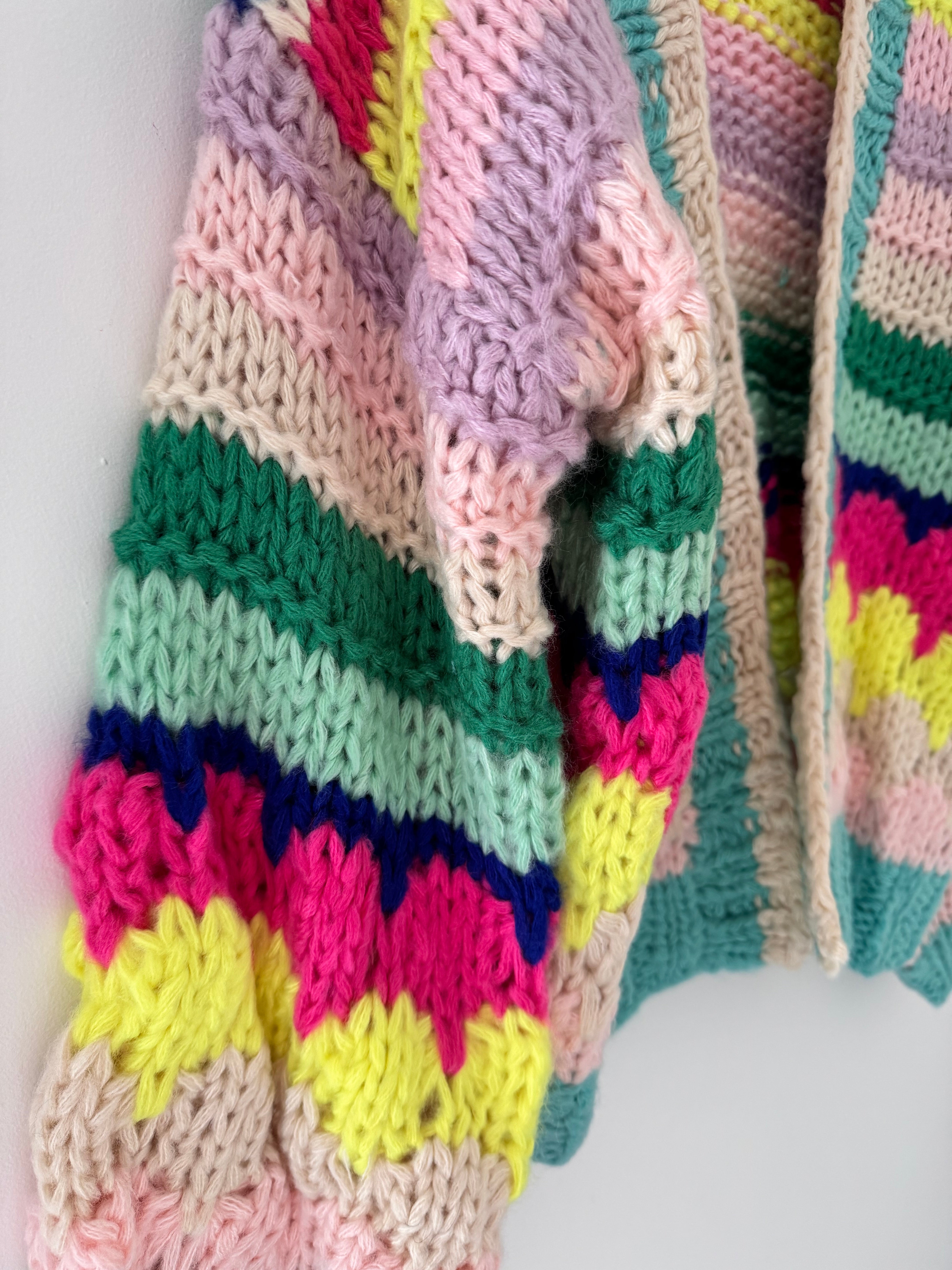 Handknitted Rainbow Cardigan