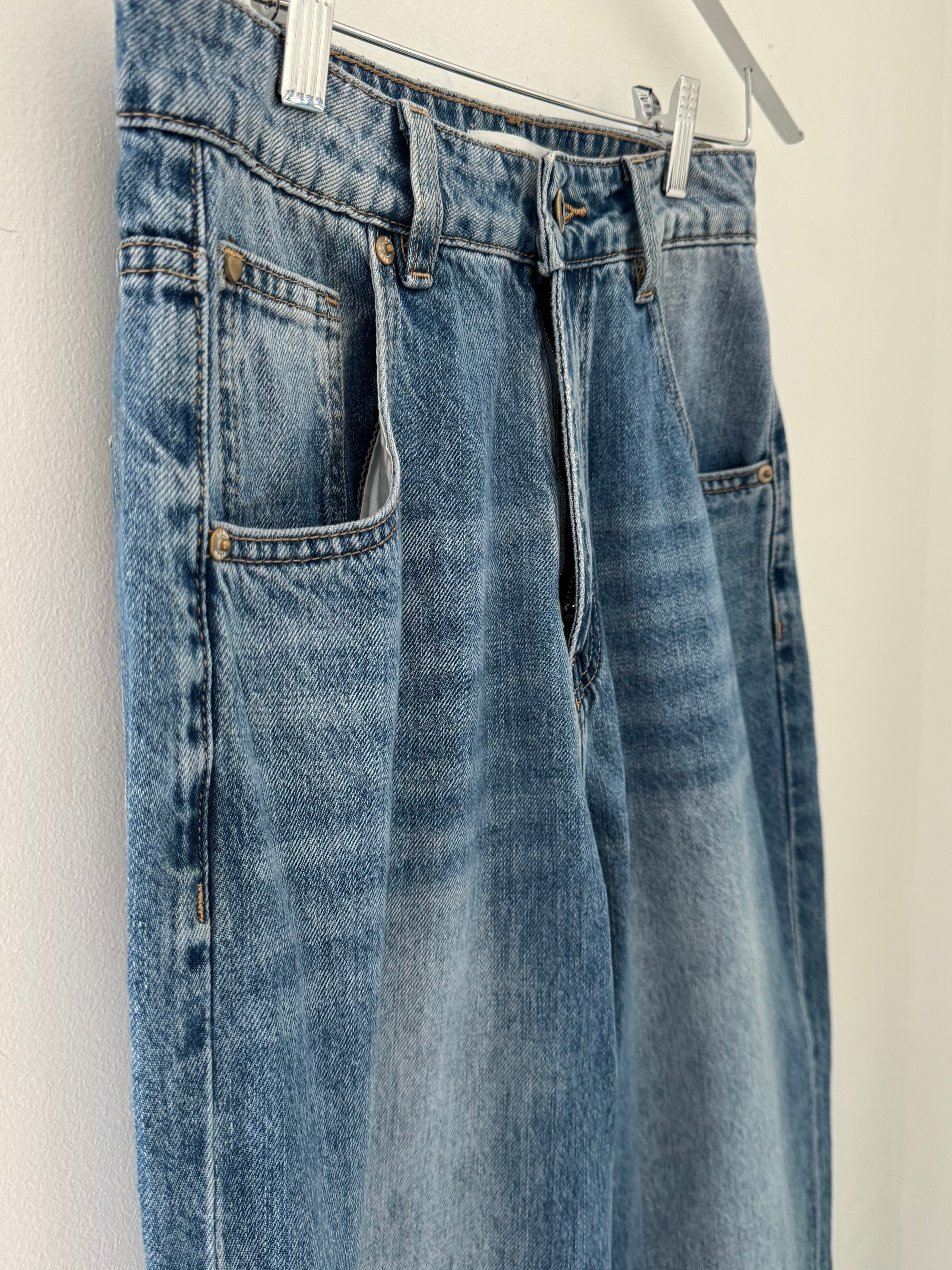 Straight Leg Jeans with Turnups