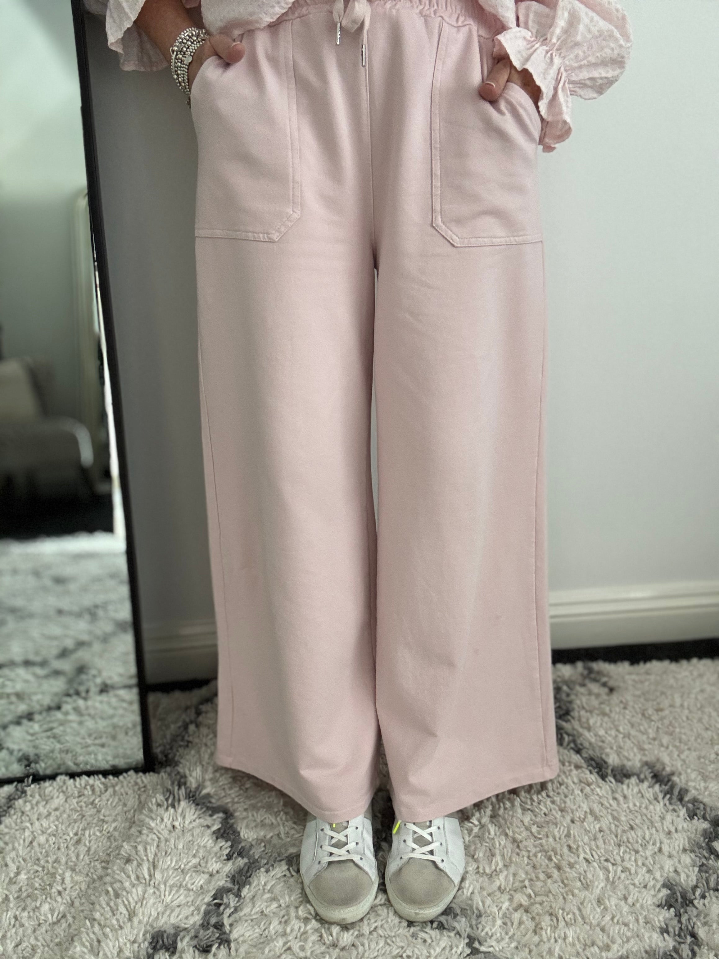 Stretch Jersey Trousers in Pink