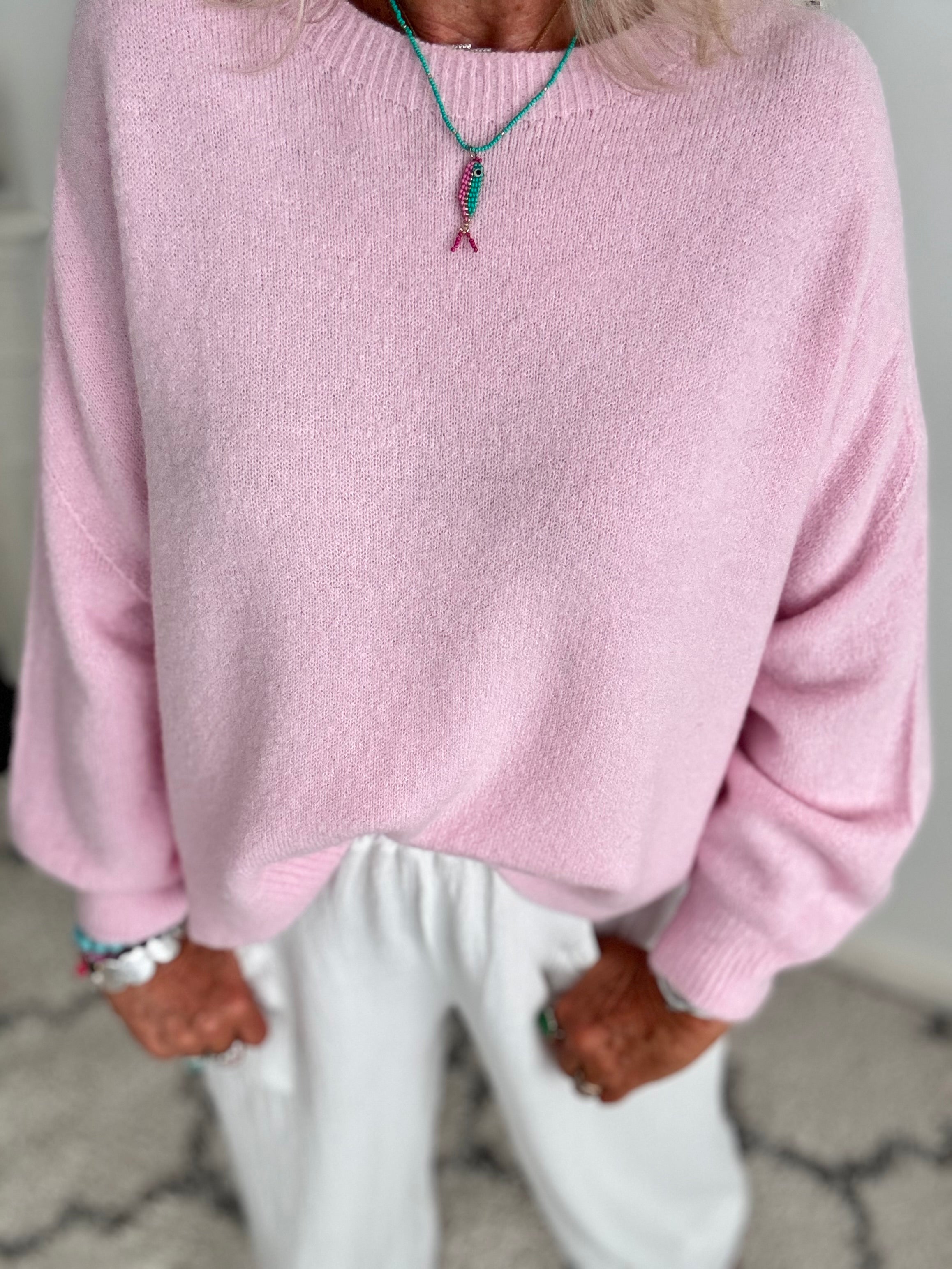 Luxe Slouchy Alpaca Jumper in Baby Pink
