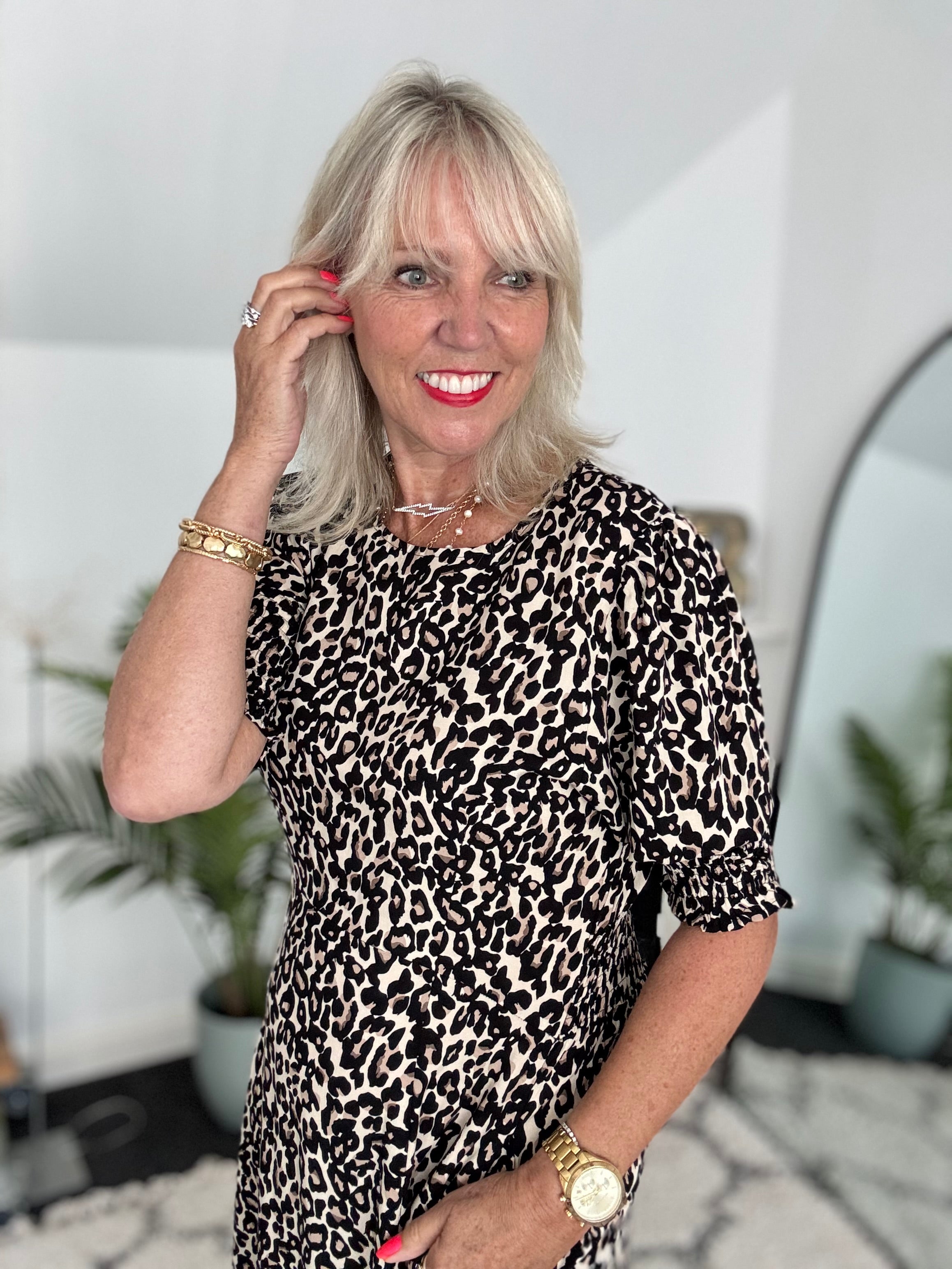 Leopard Print Tea Dress