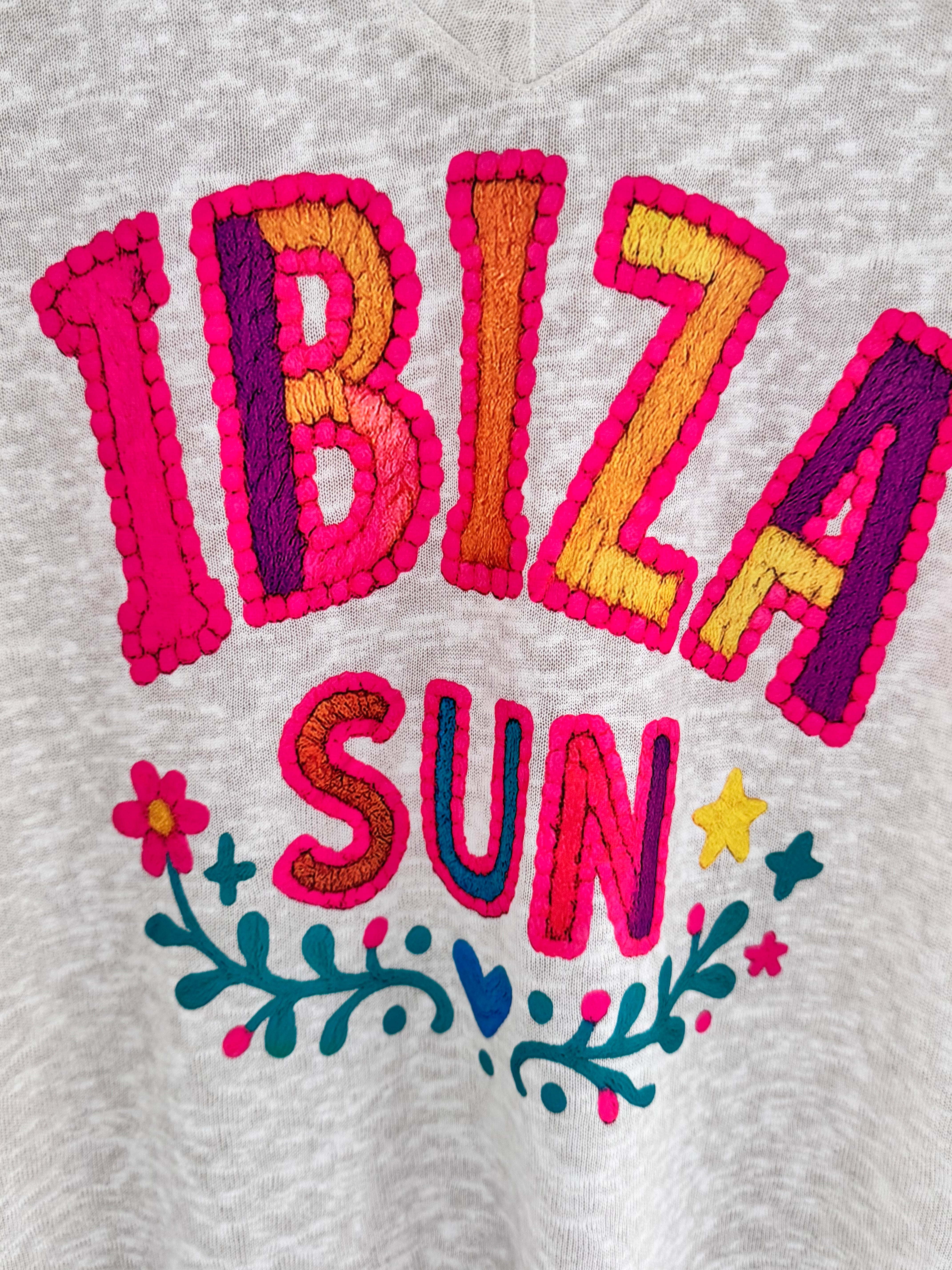 Ibiza Sun Tee in Stone