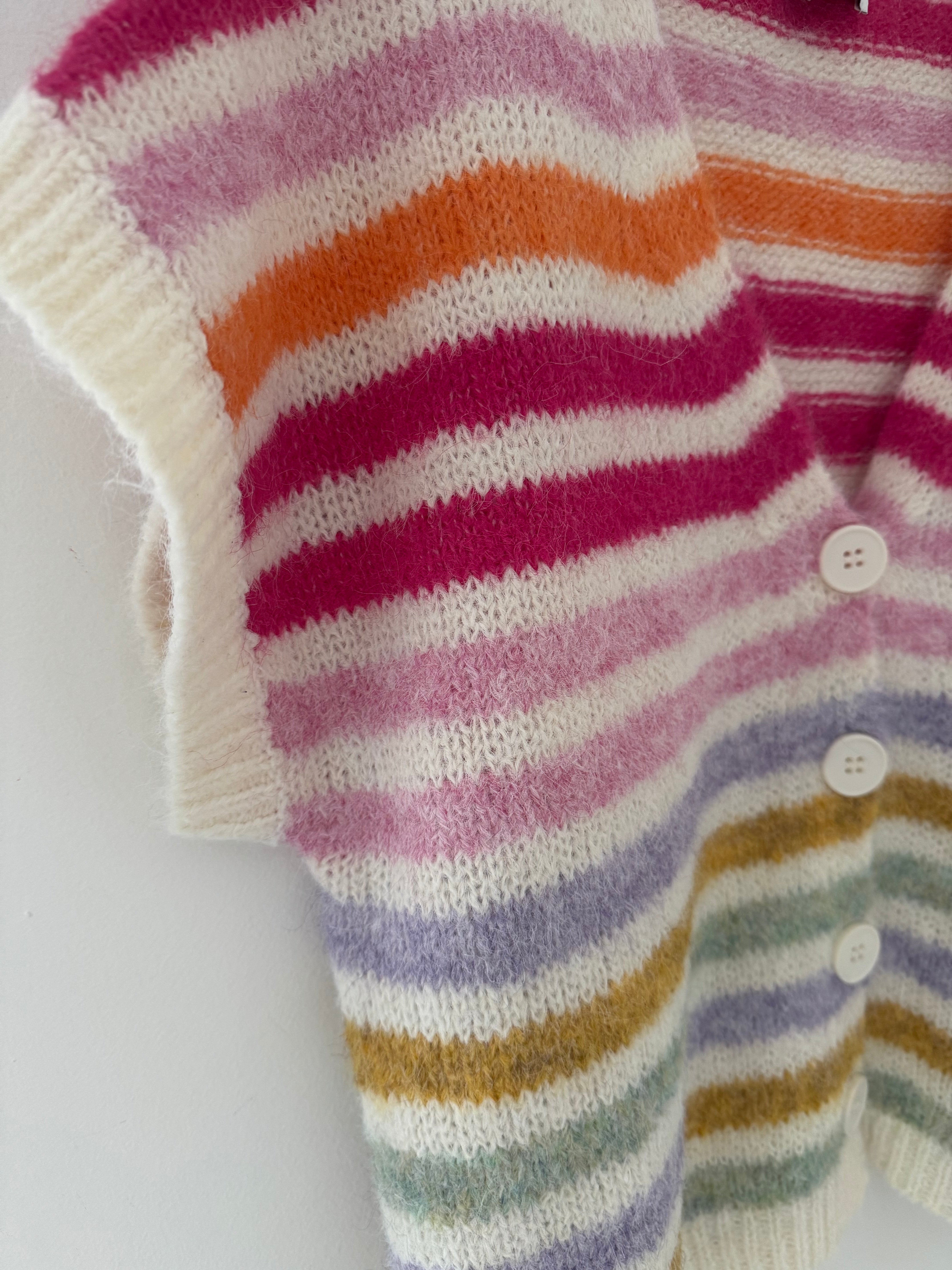 Stripe Button Tank in Multi Colours