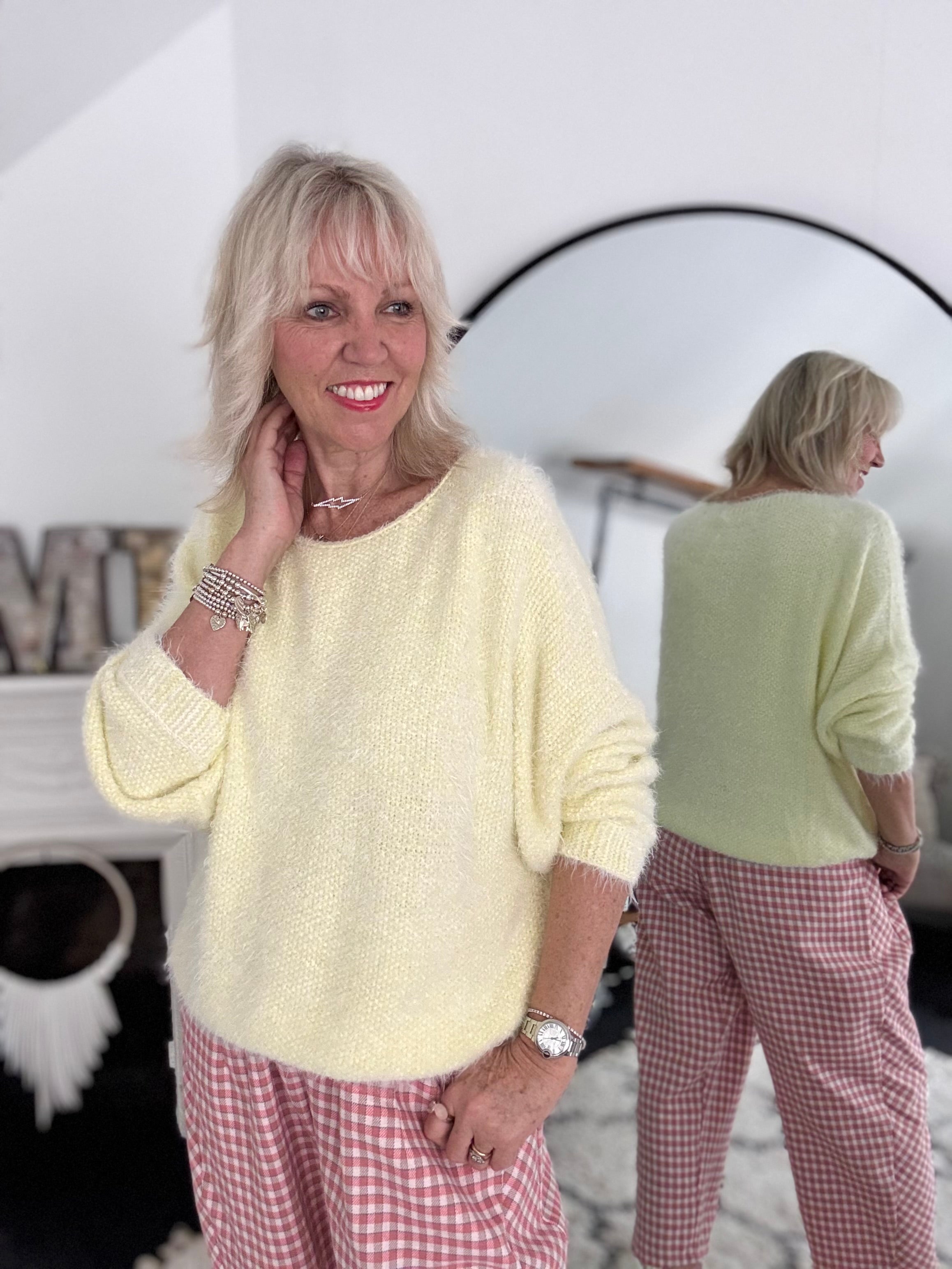 Luxe Fluffy Jumper in Lemon