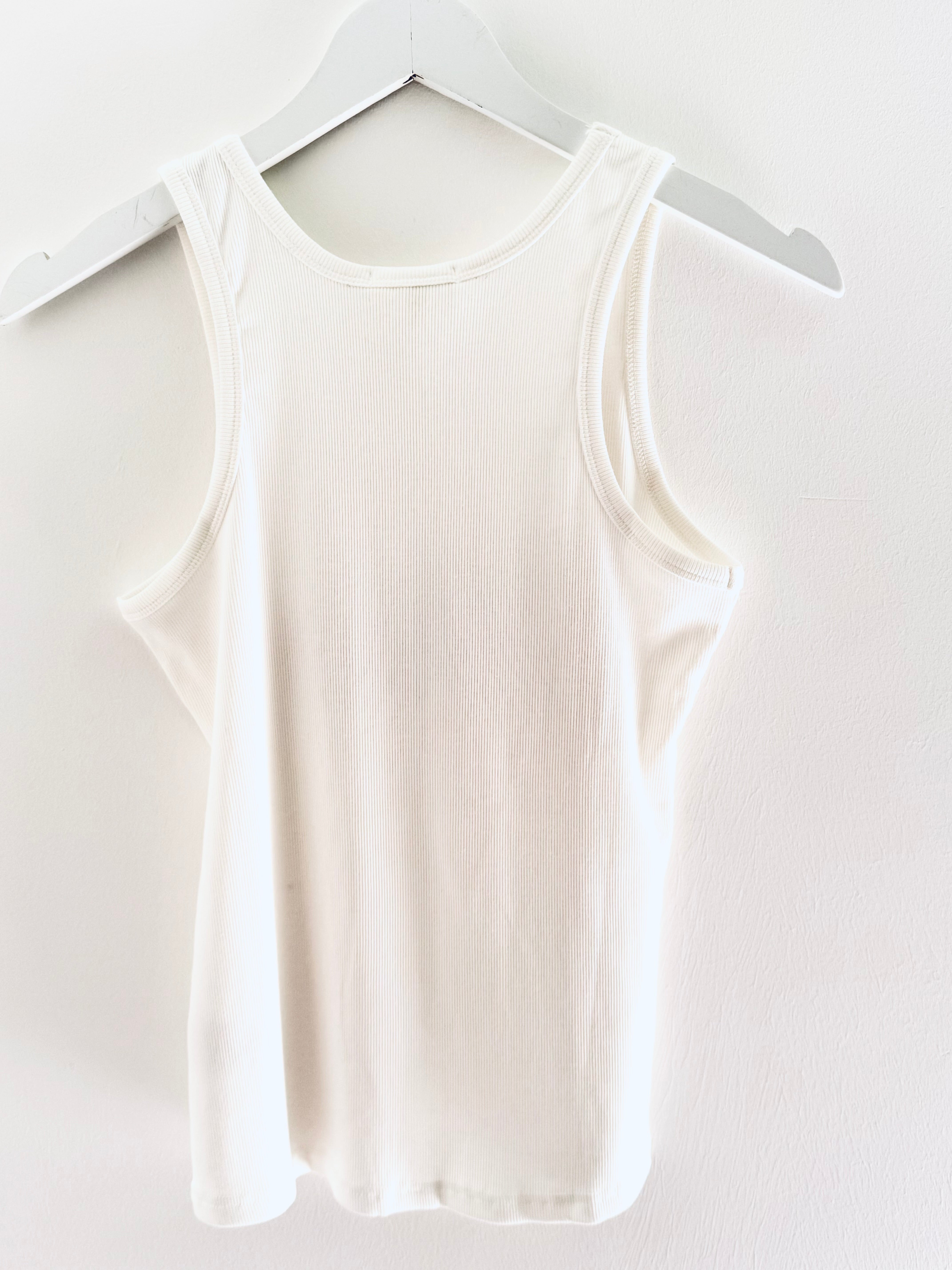 Designer Ribbed Vest with Beaded Lobster