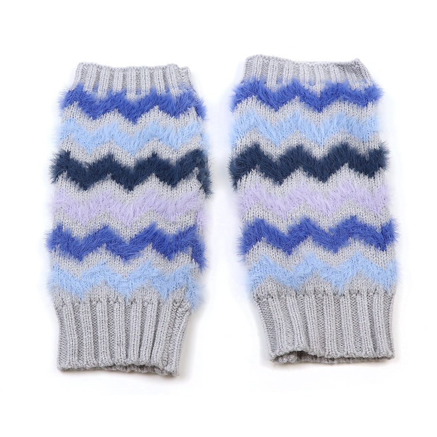 Soft Wristwarmer Gloves in Shades of Blue