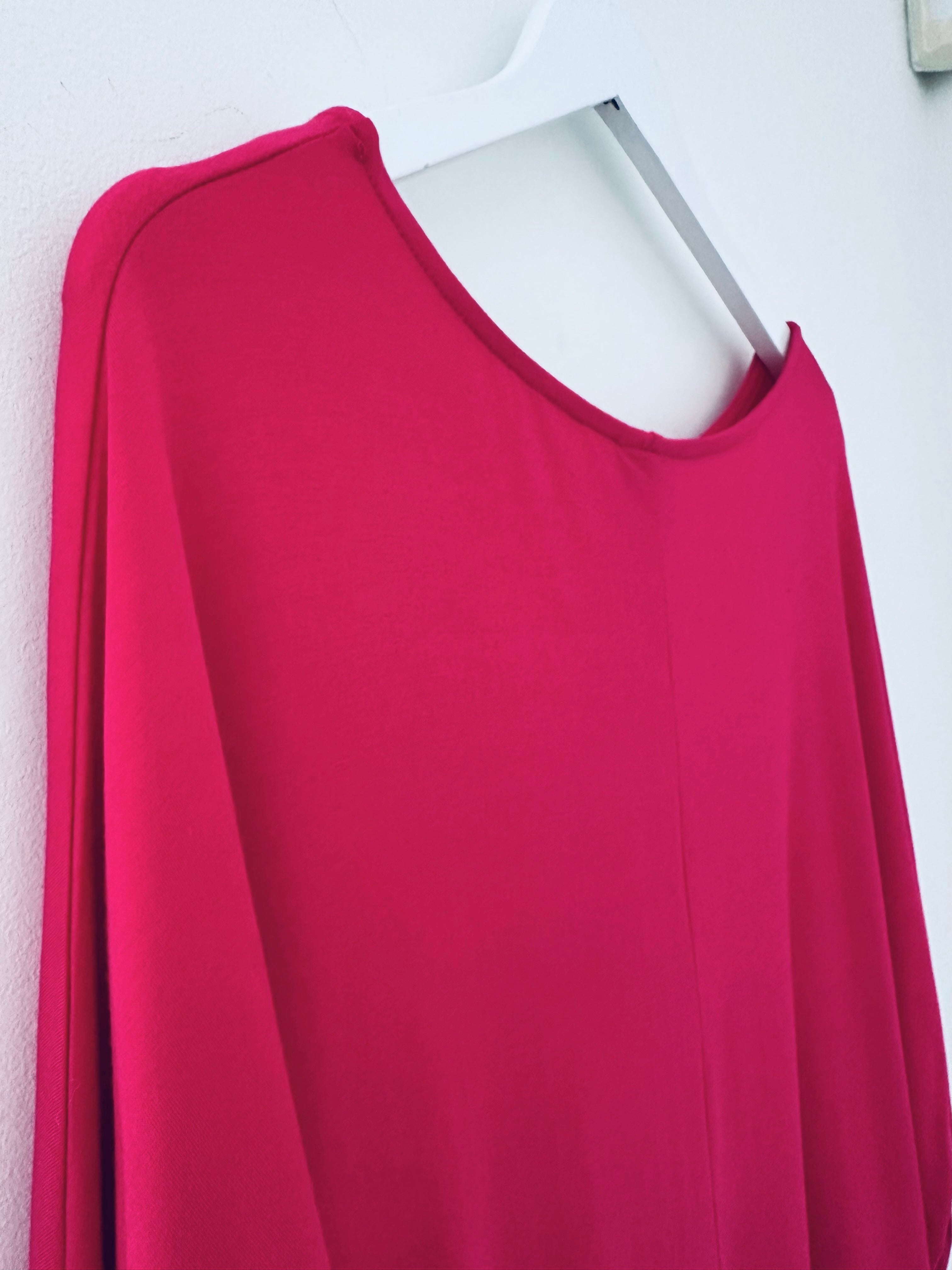 Bamboo Jersey Batwing Top in Raspberry
