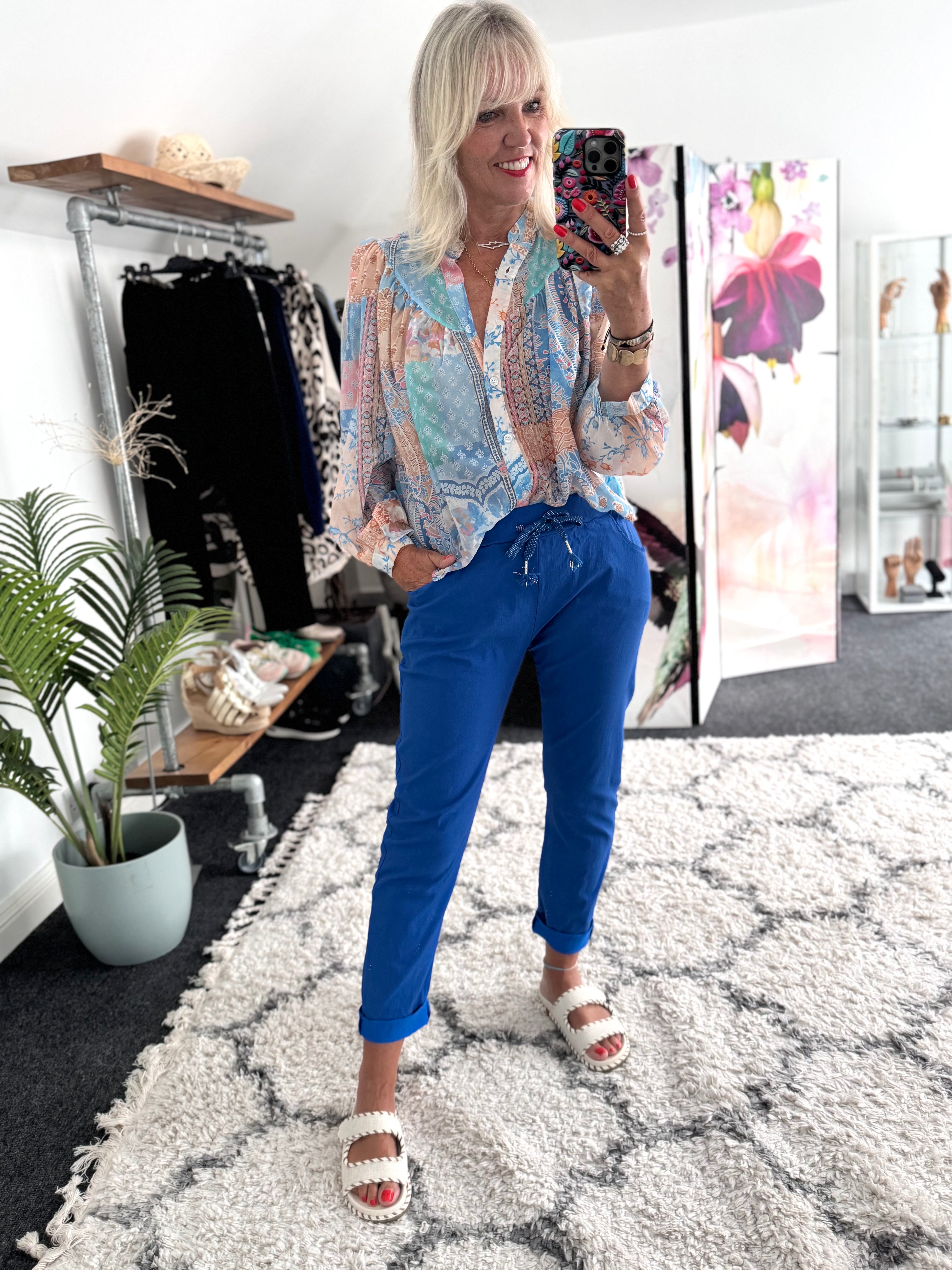 Super Stretch Joggers in Cobalt Blue