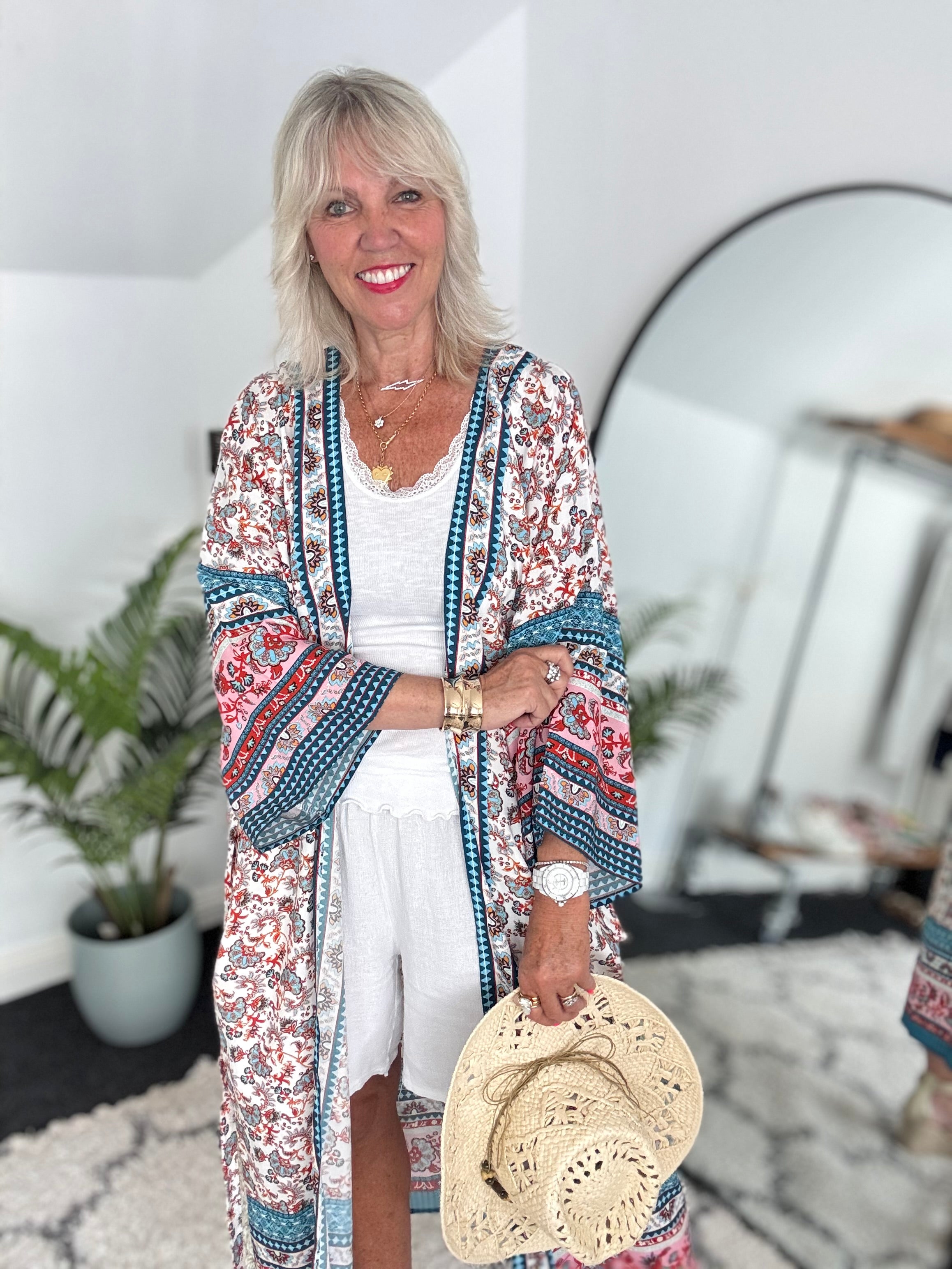 Silky Paisley Kimono