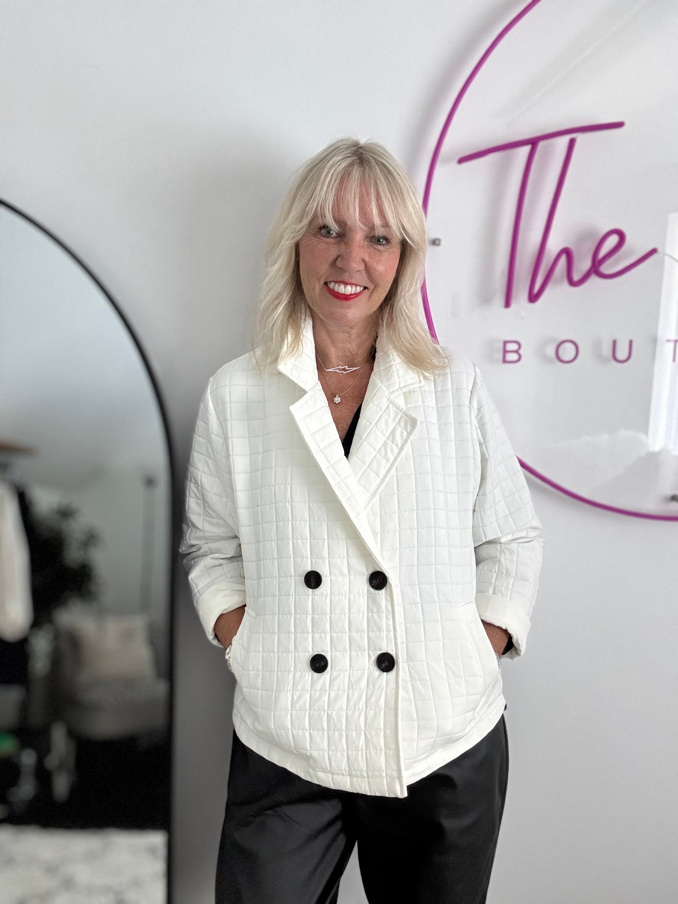 Luxe Quilted Jacket in Vanilla