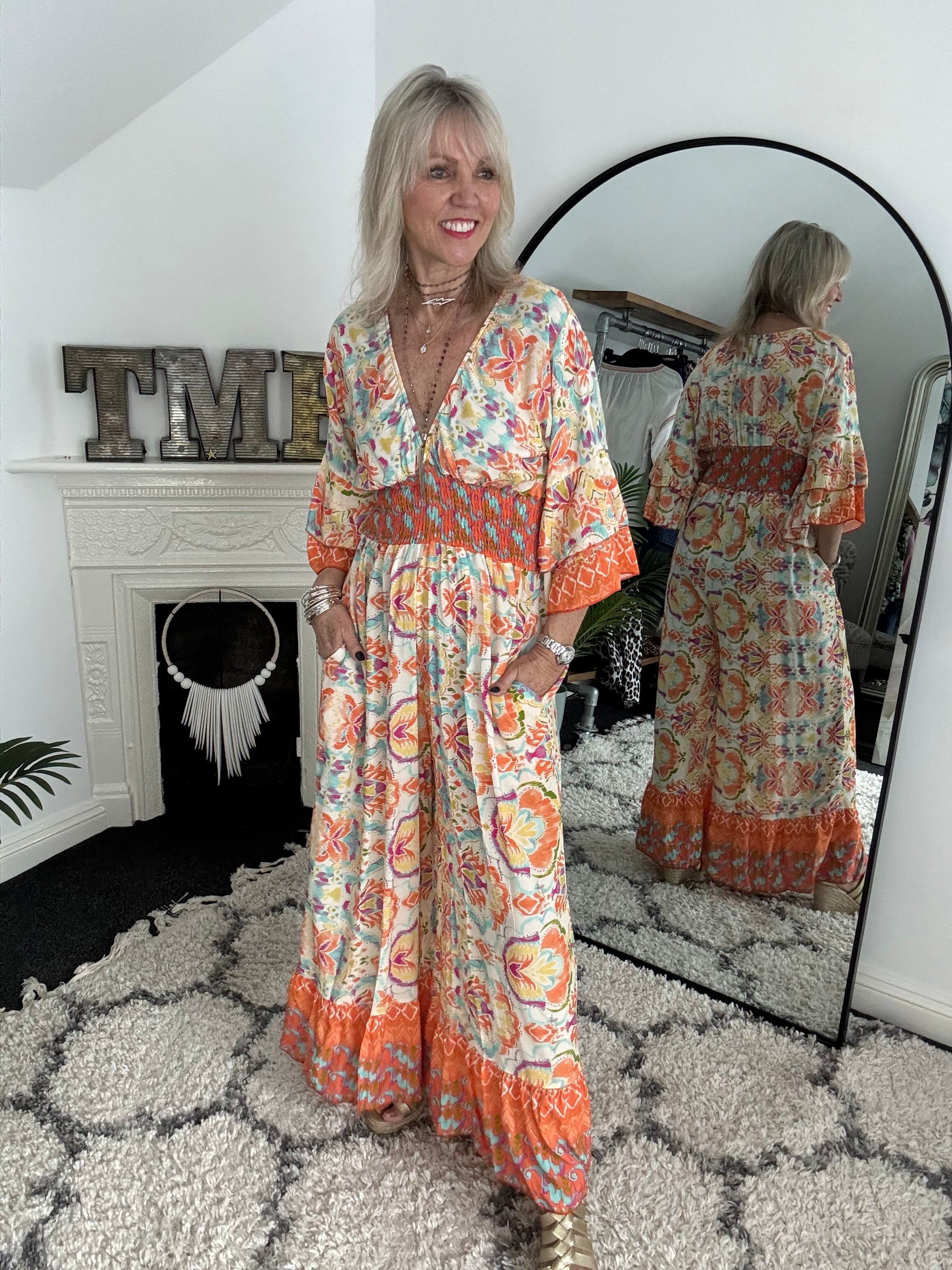 Vibrant Jumpsuit in Orange