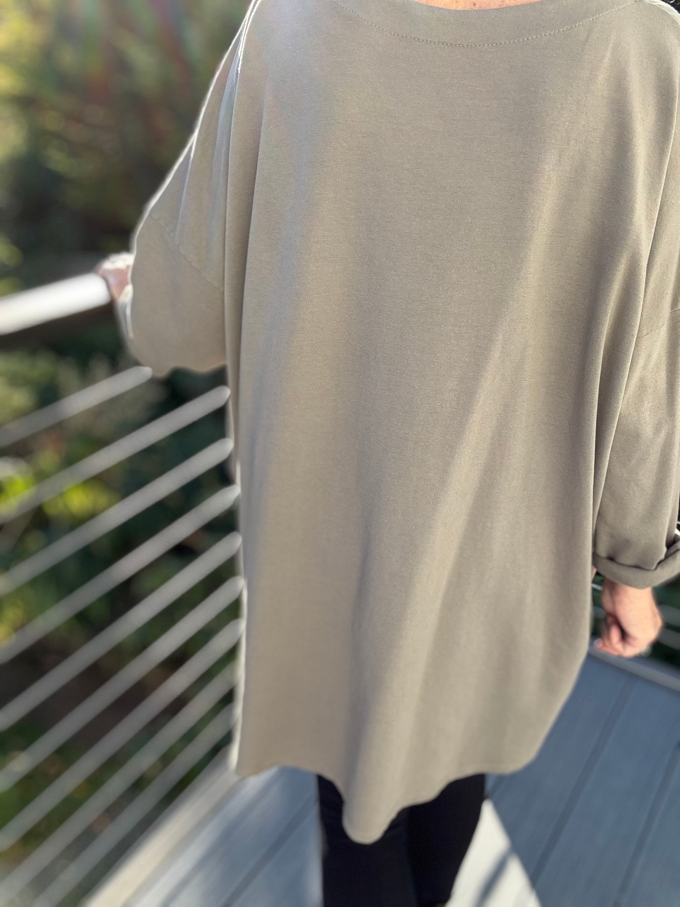 Star Sequin Sweatshirt in Mocha