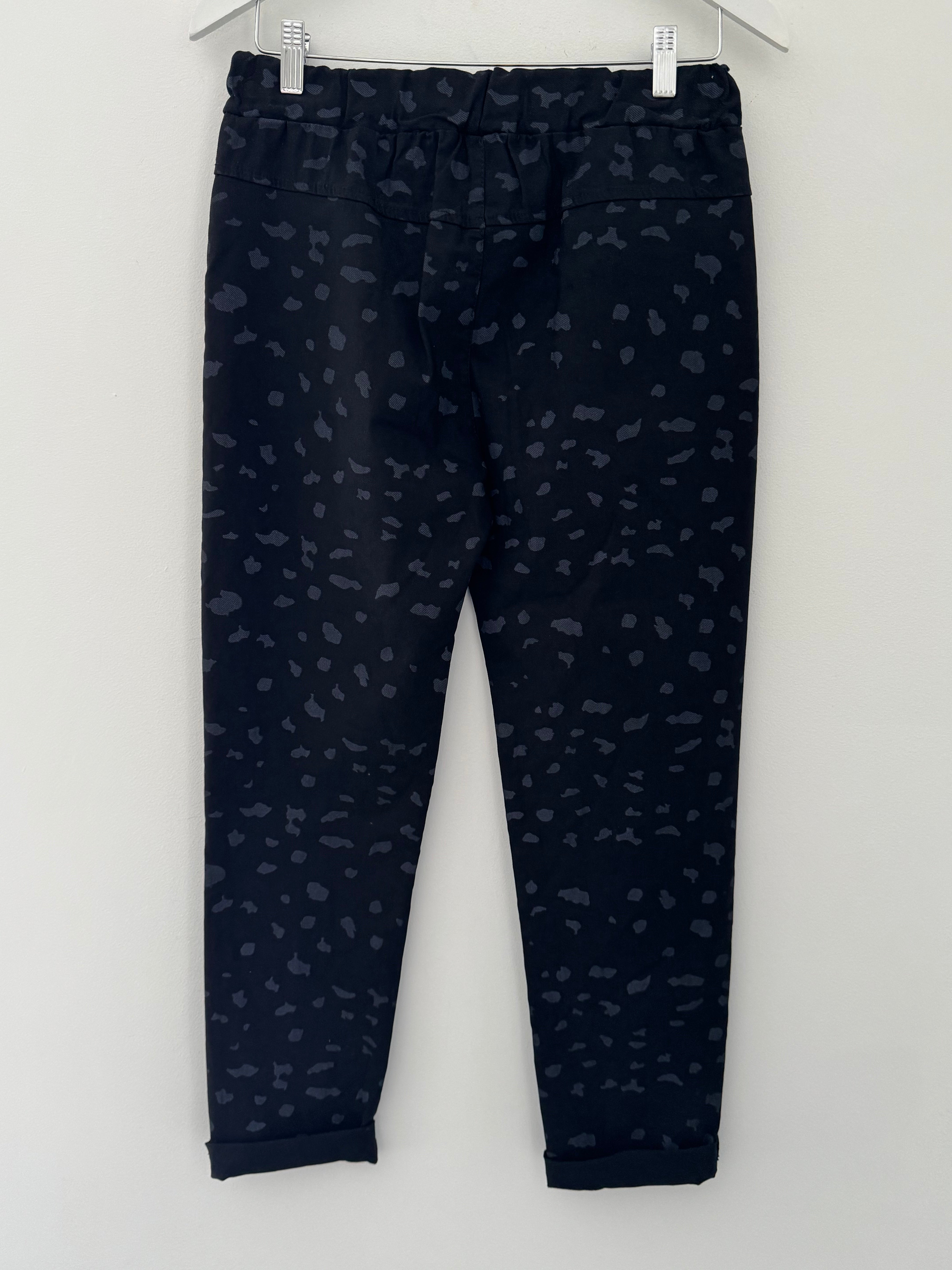 Super Stretch Joggers in Black Leopard