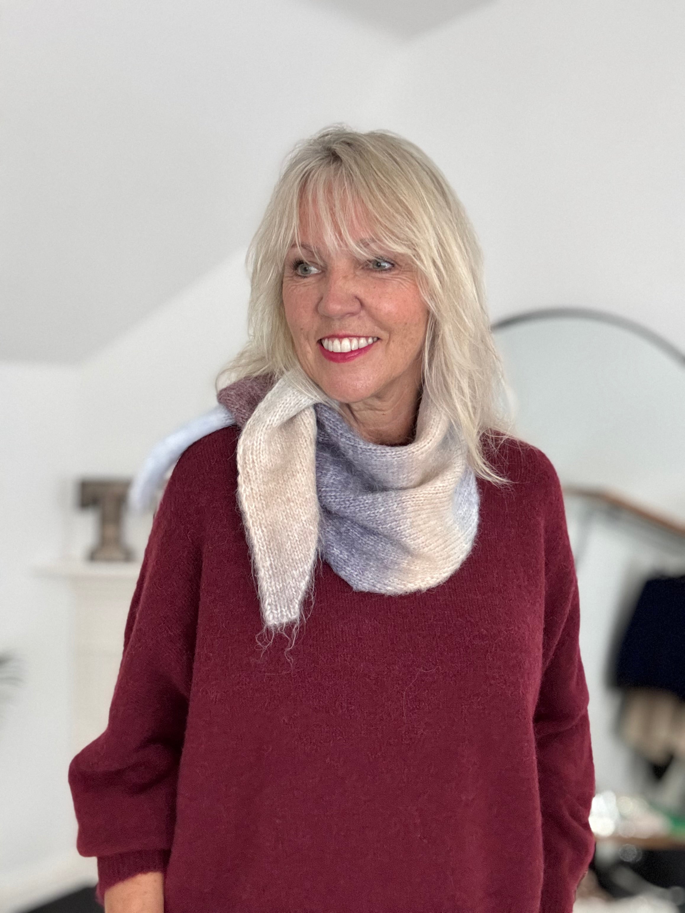 Triangle Scarf in Ombré Shades
