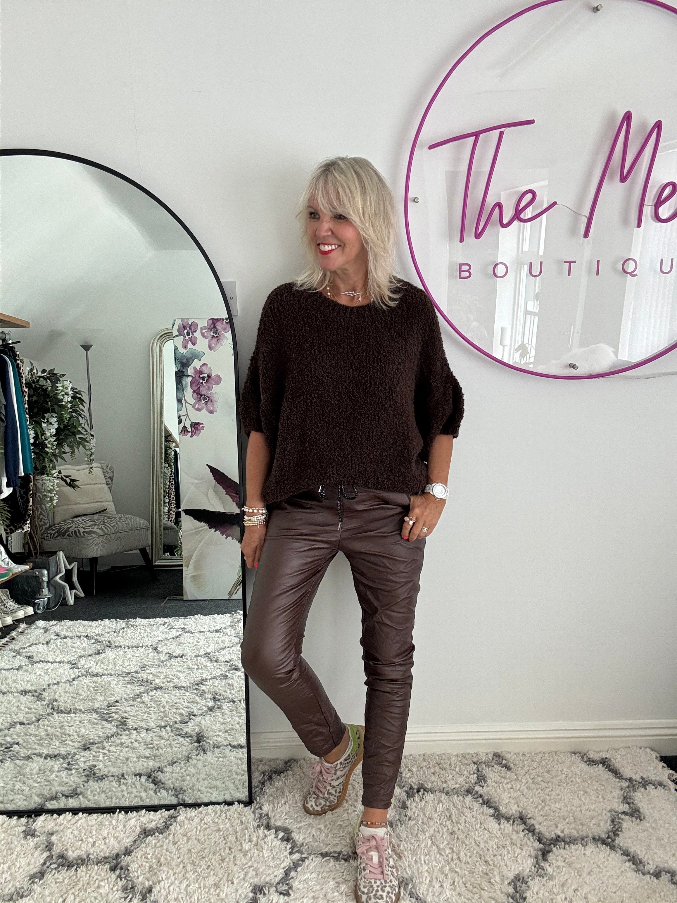 Boucle Jumper in Chocolate