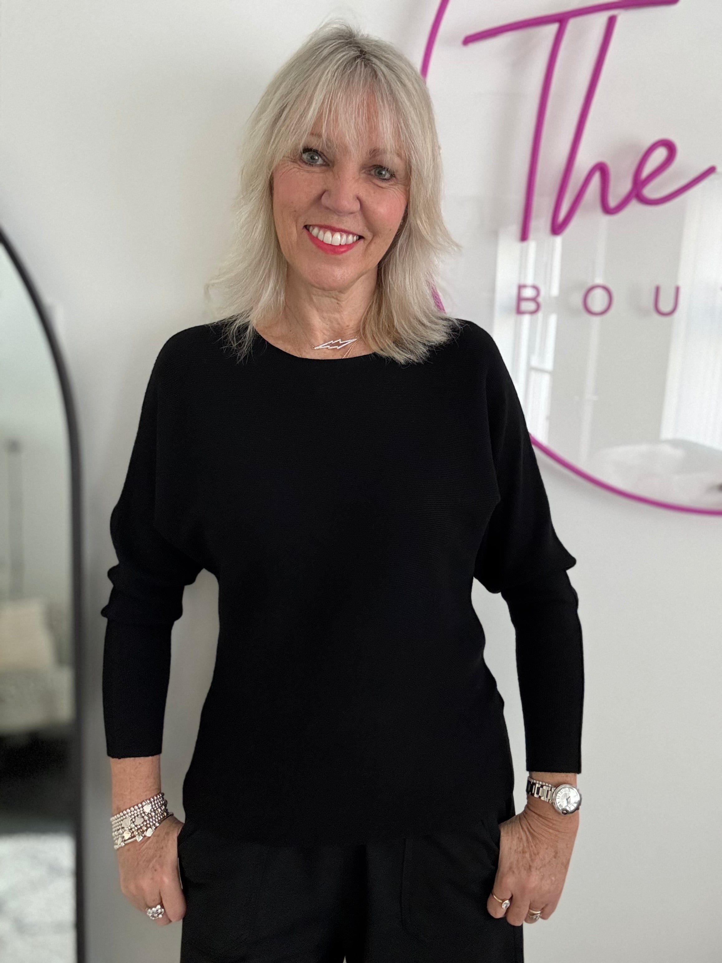 Simple Ribbed Jumper in Black