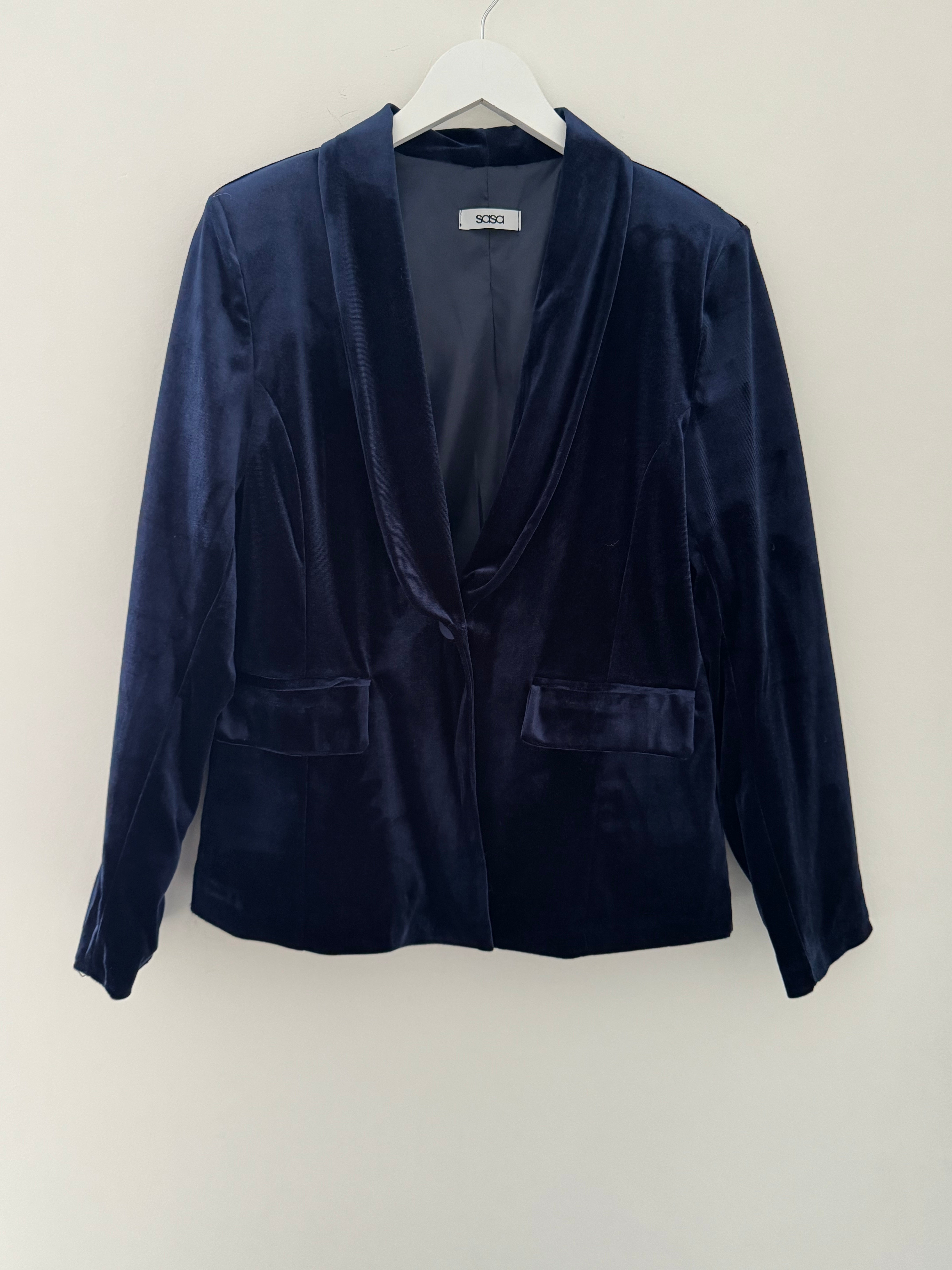 Velvet Jacket in Midnight Blue