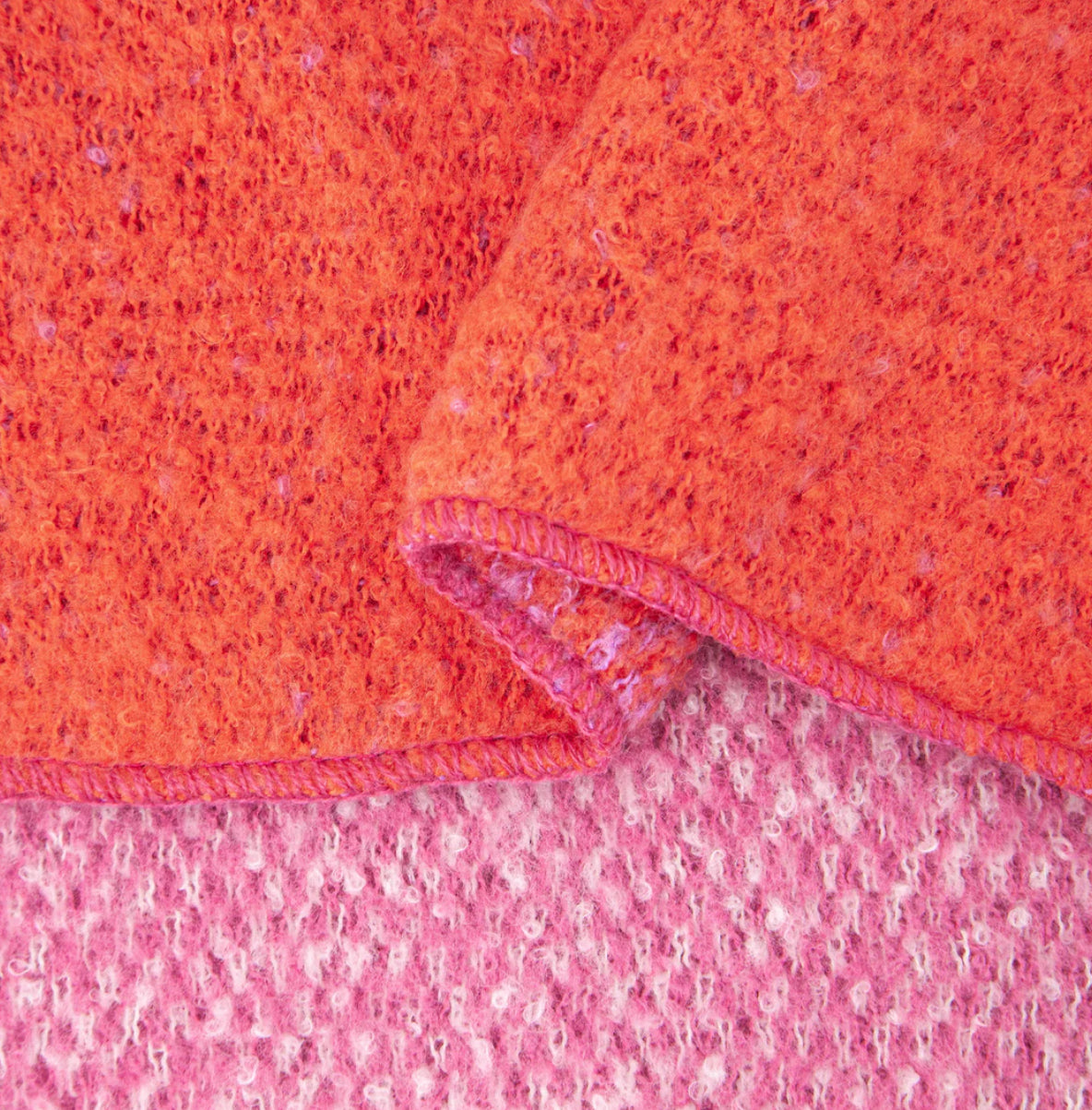 Ombré Cosy Scarf in Pink & Orange