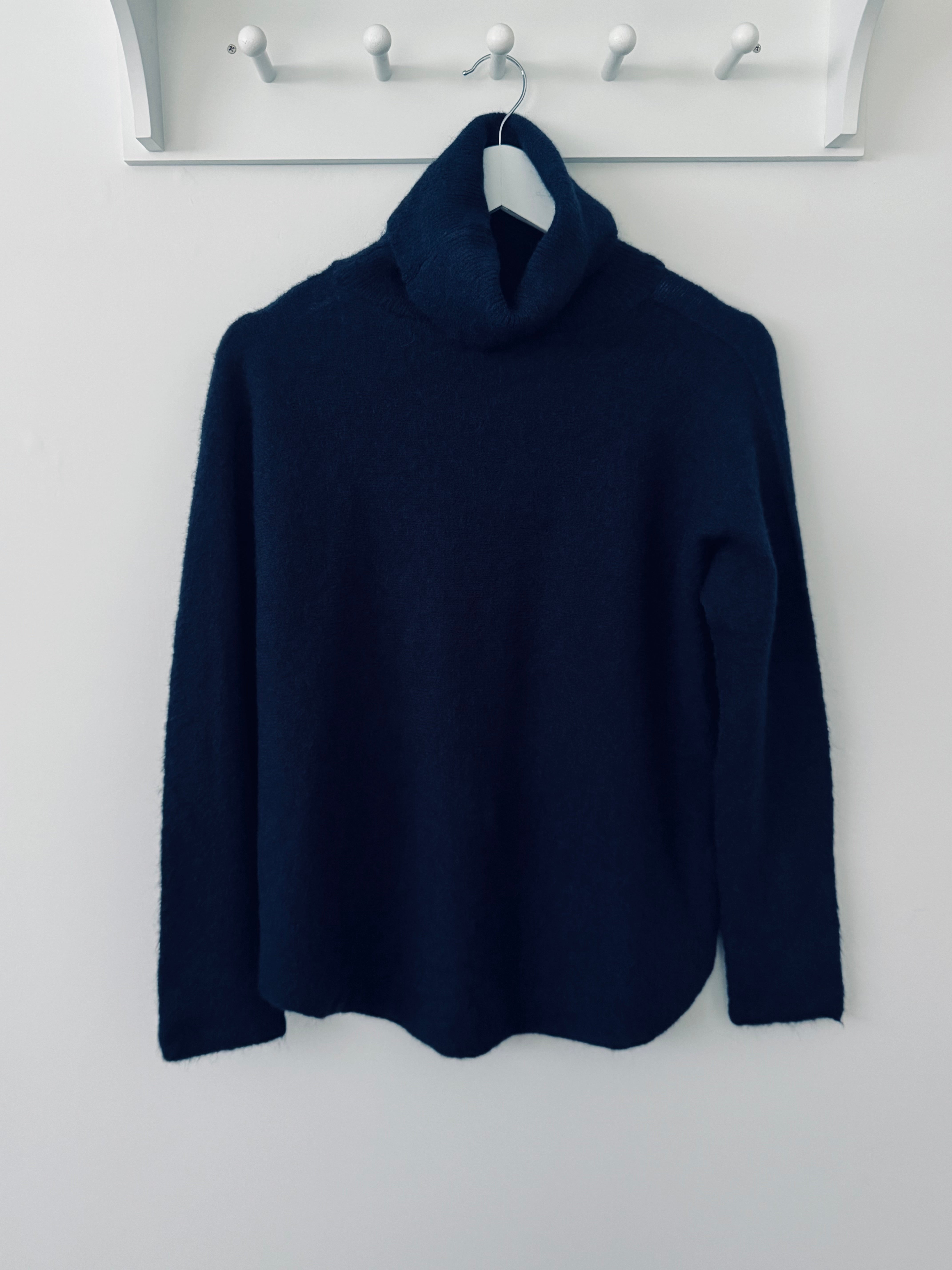 Simple Roll Neck Jumper in Navy