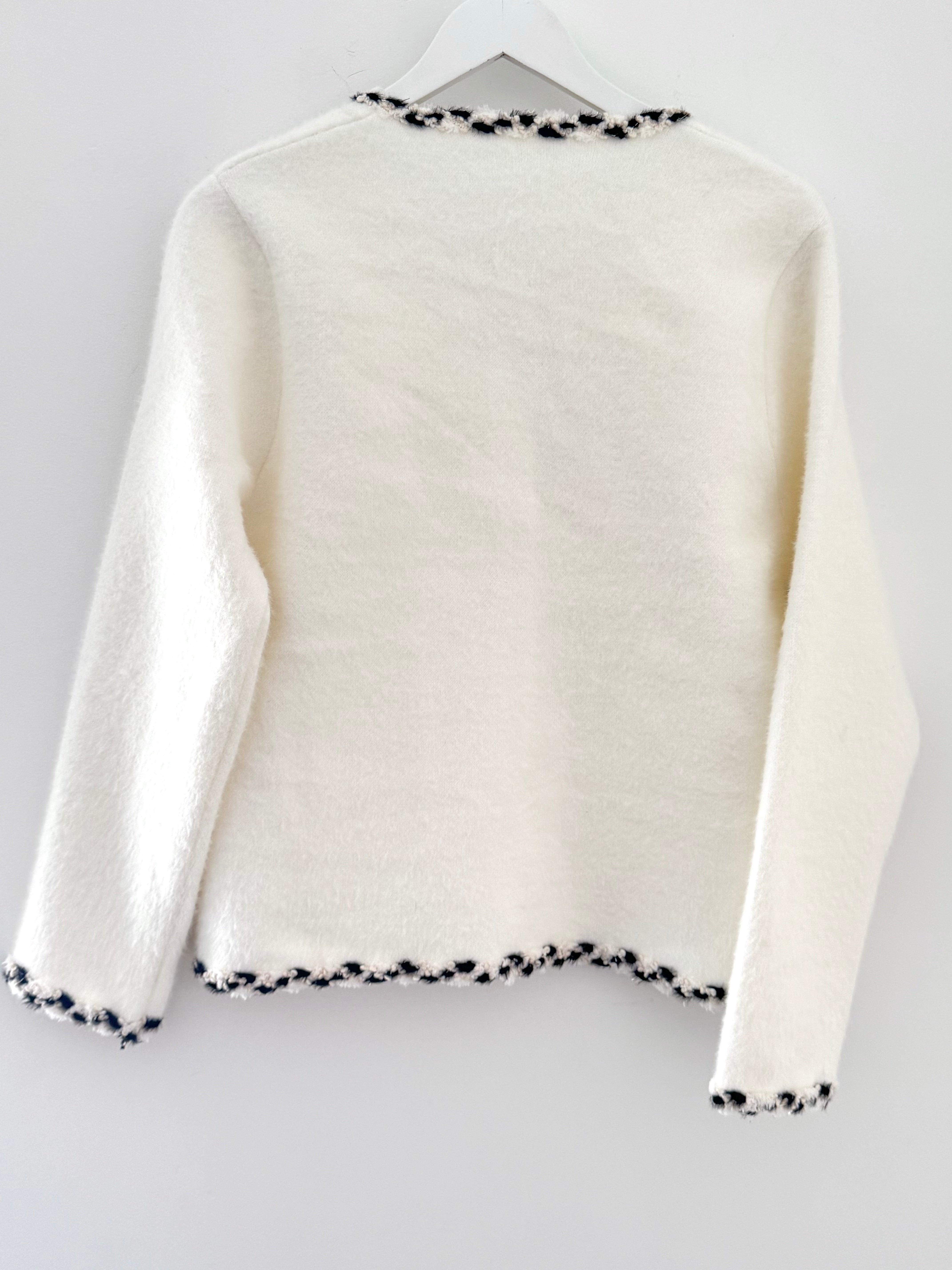 Button Cardi Jacket in Ivory