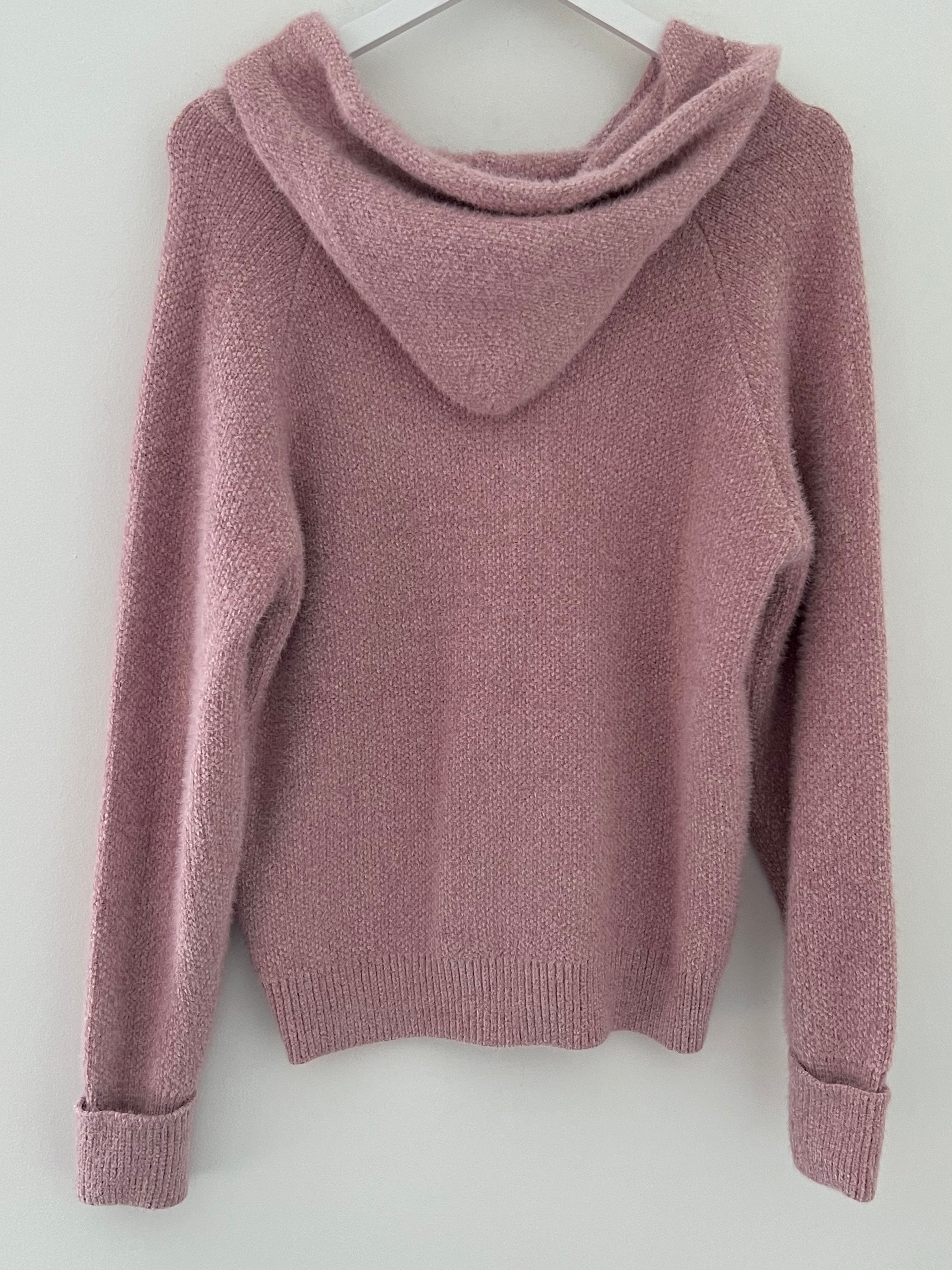 Soft Hooded Knit in Pink