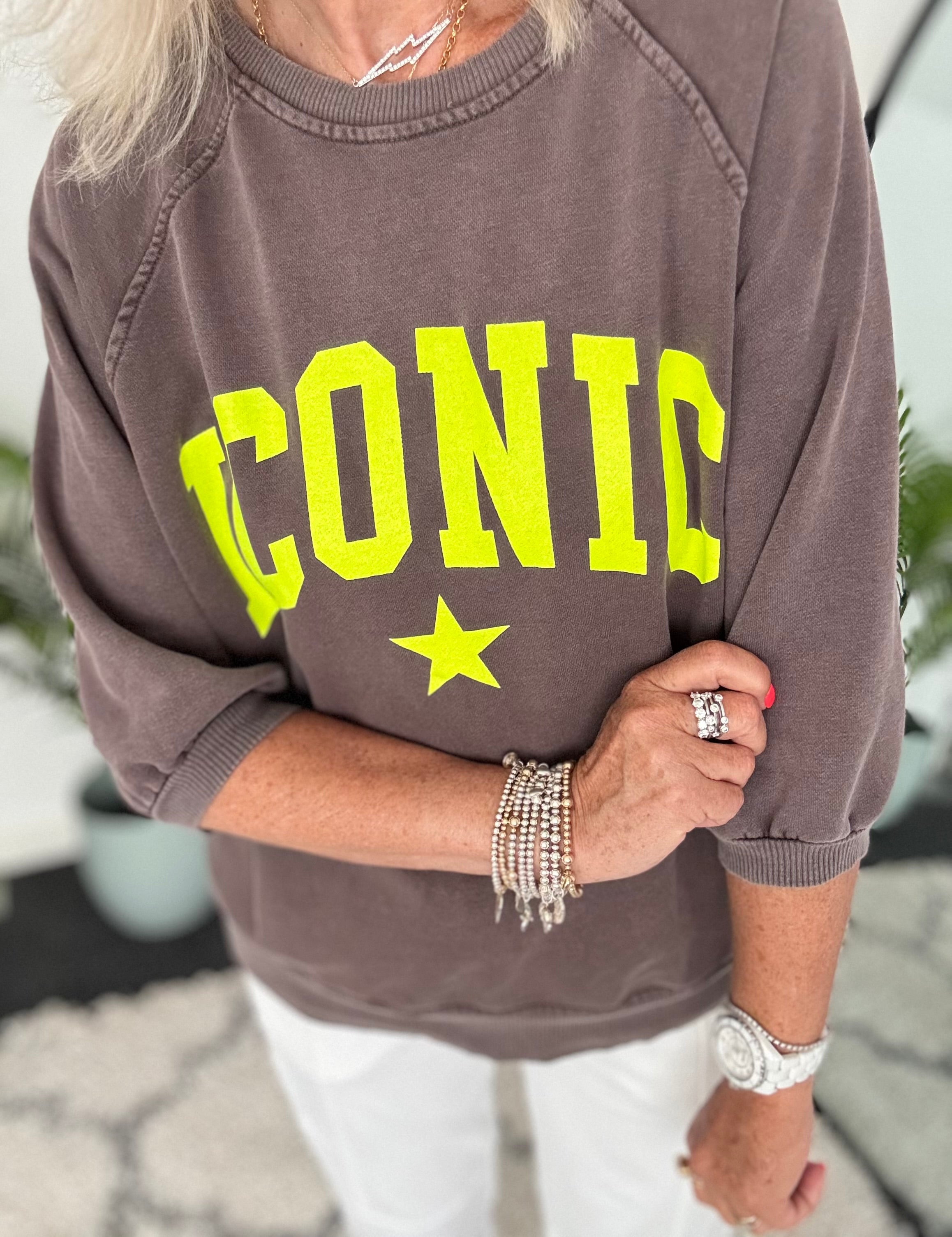 Iconic Sweatshirt with Yellow Neon