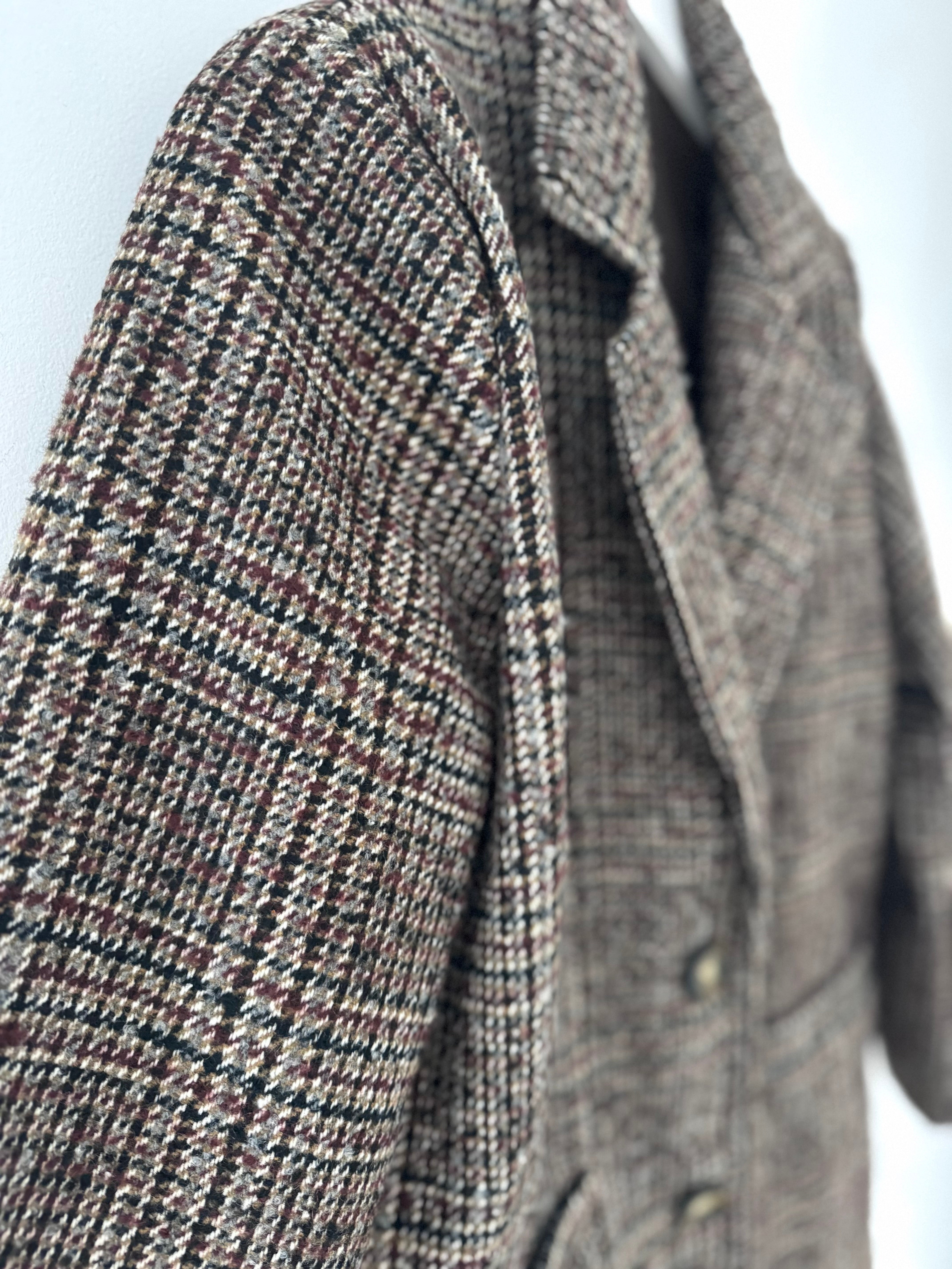 Luxe Tweed Coat in Chocolate & Ecru