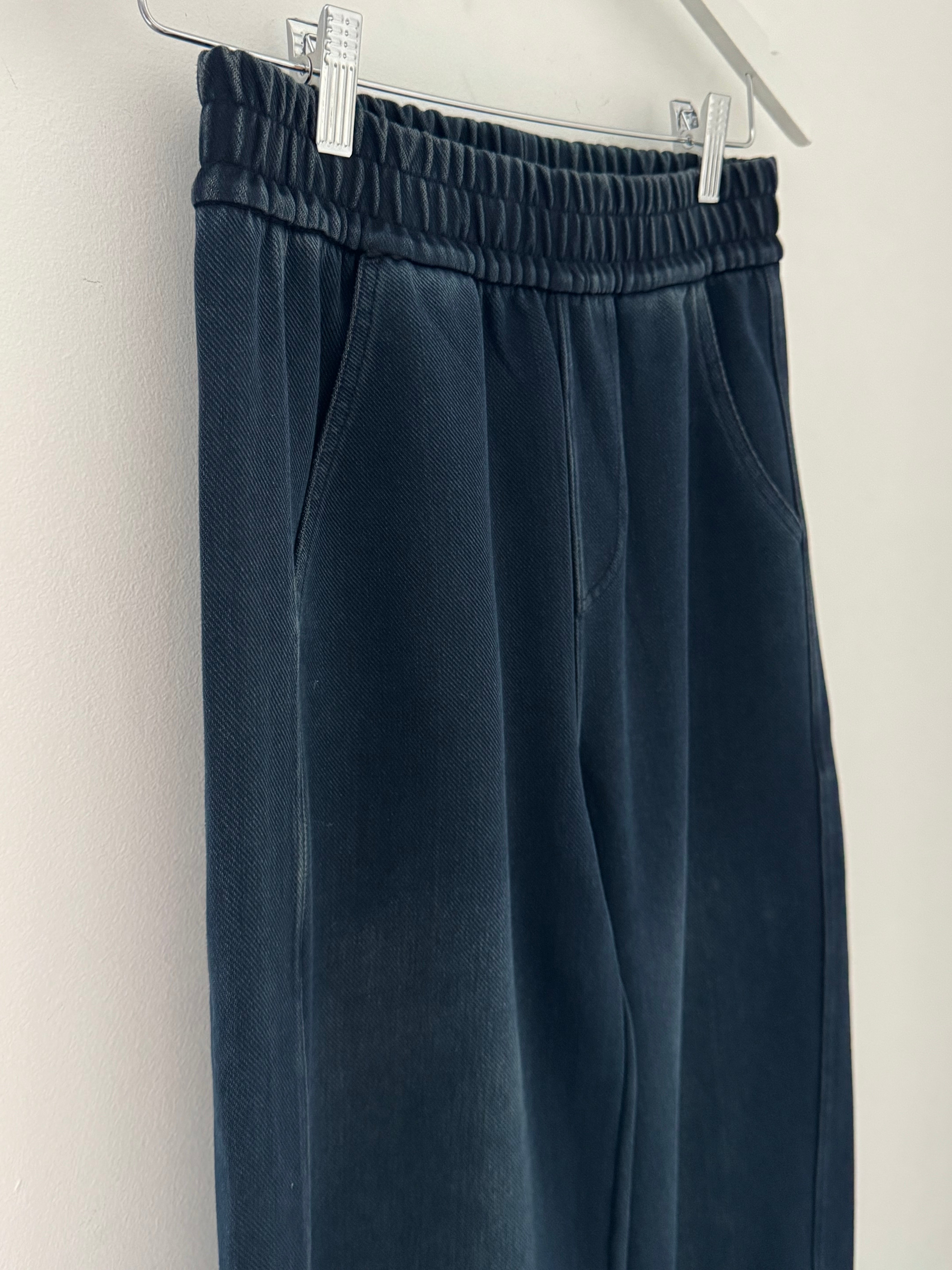 Stretch Denim Trousers in Ink Blue
