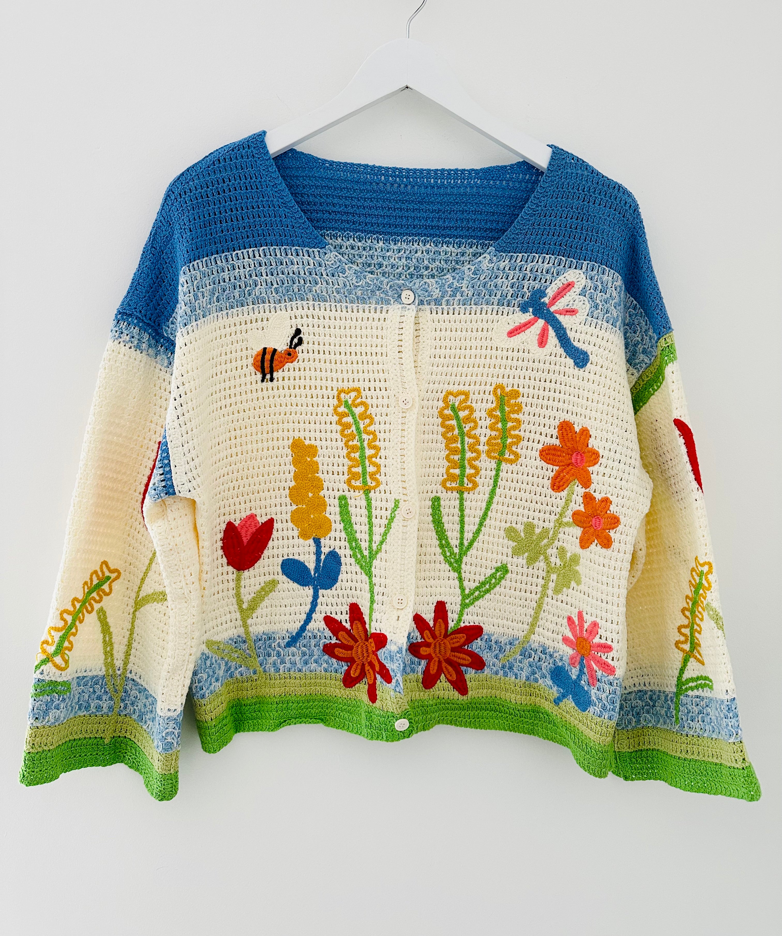 Stunning Floral Crochet Cardigan