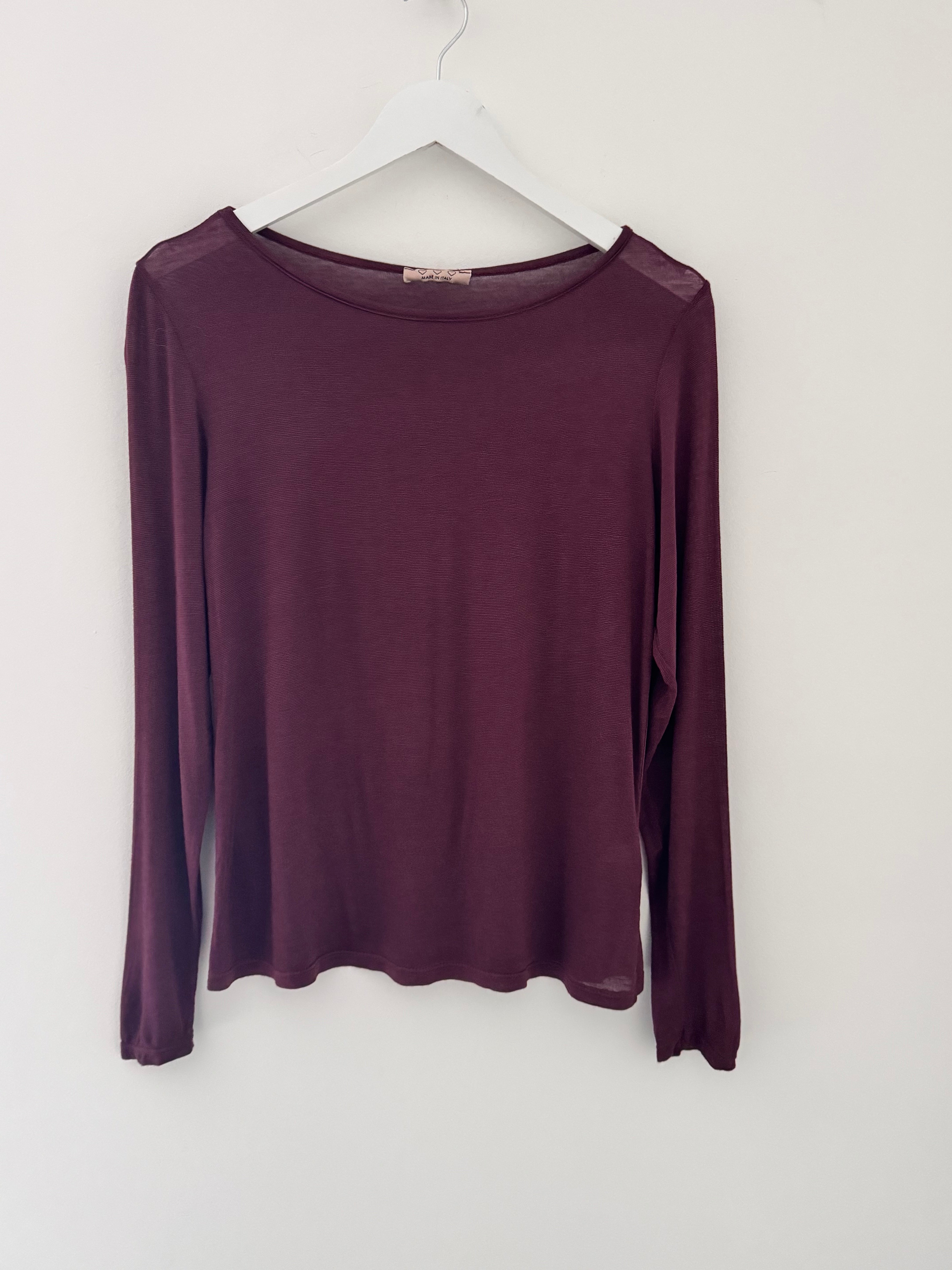 Ultrasoft Cashmere Blend Base Layer in Plum