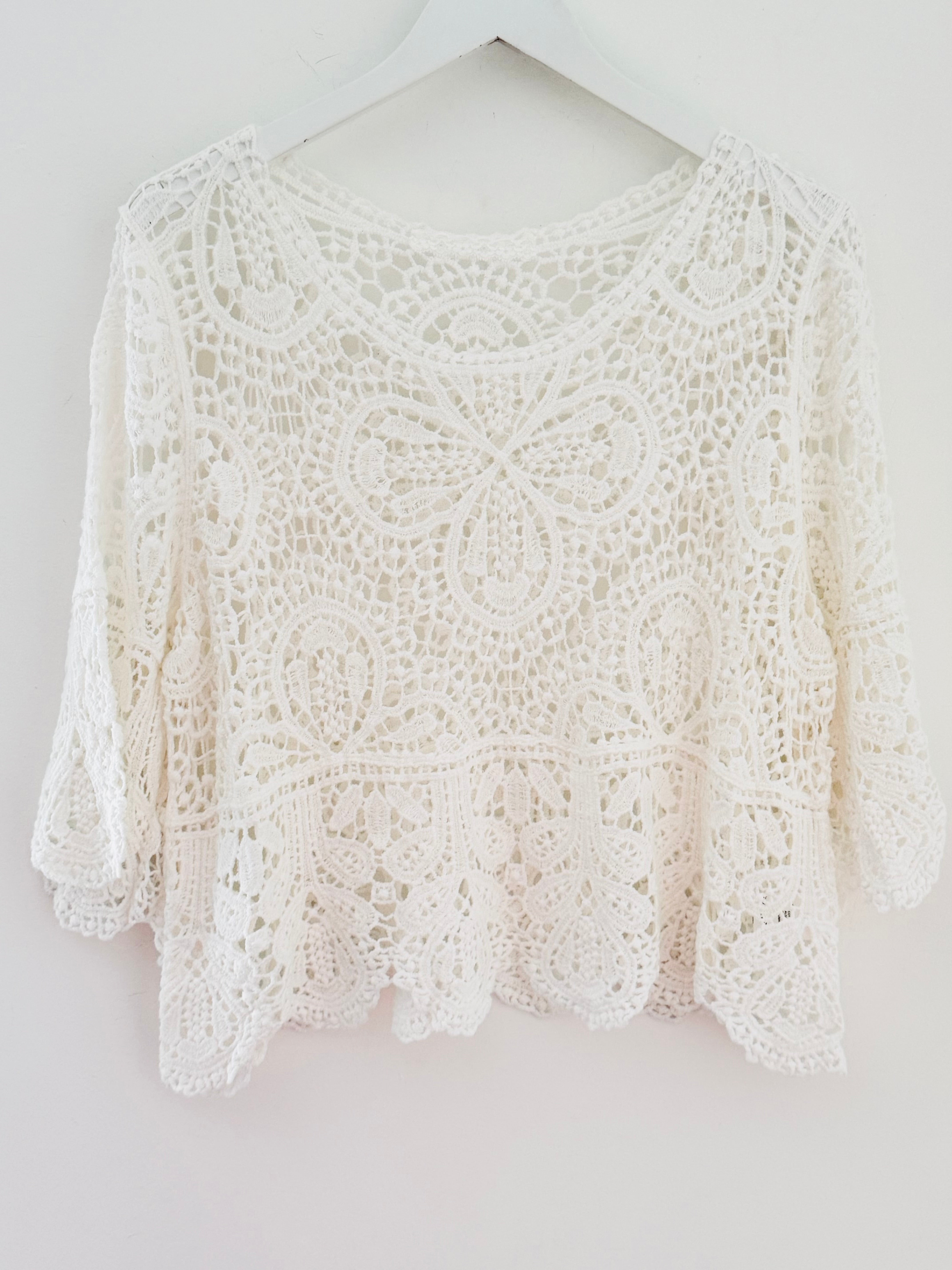Crochet Top in Ivory