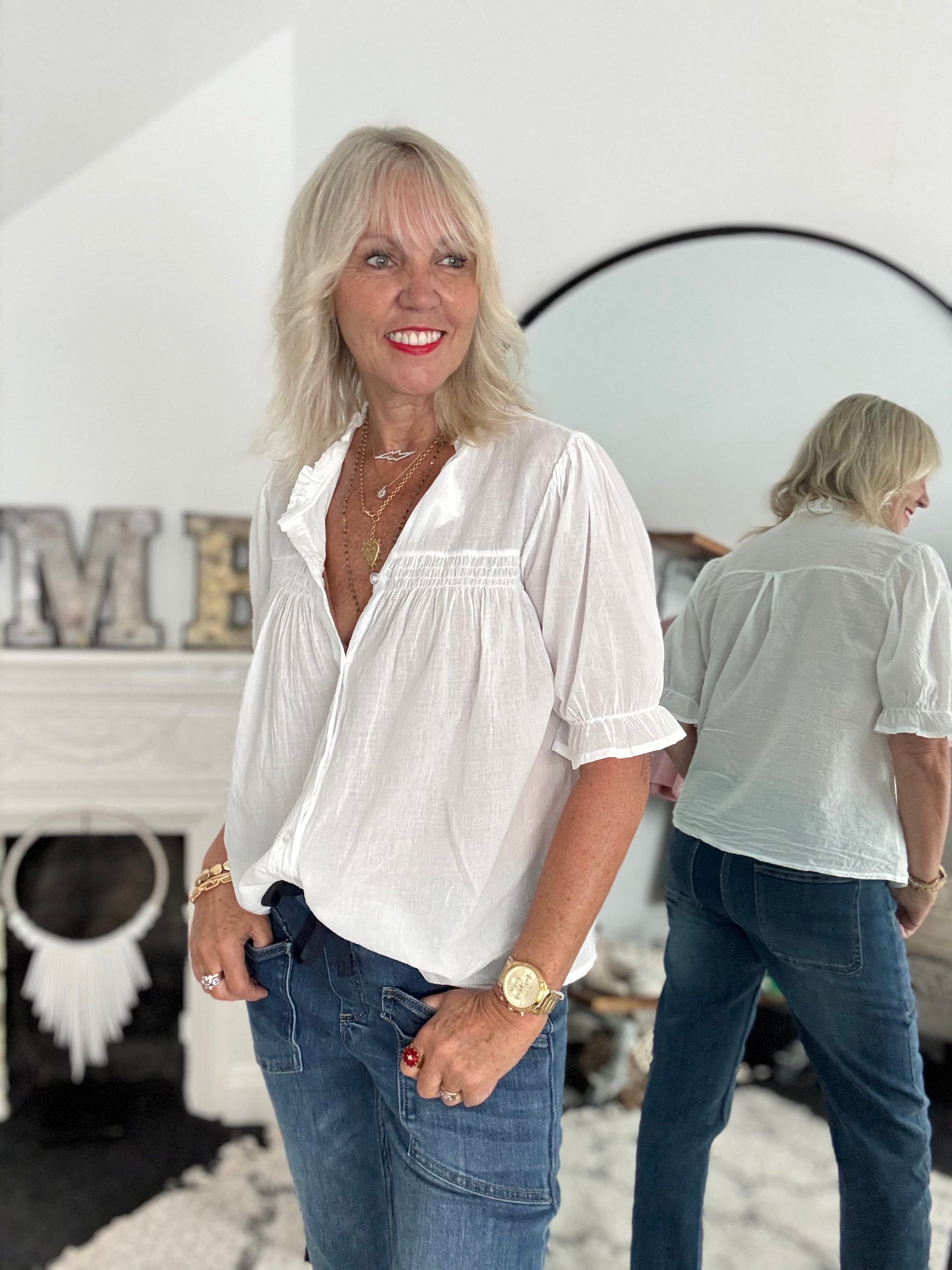 Lawn Cotton Shirt in White