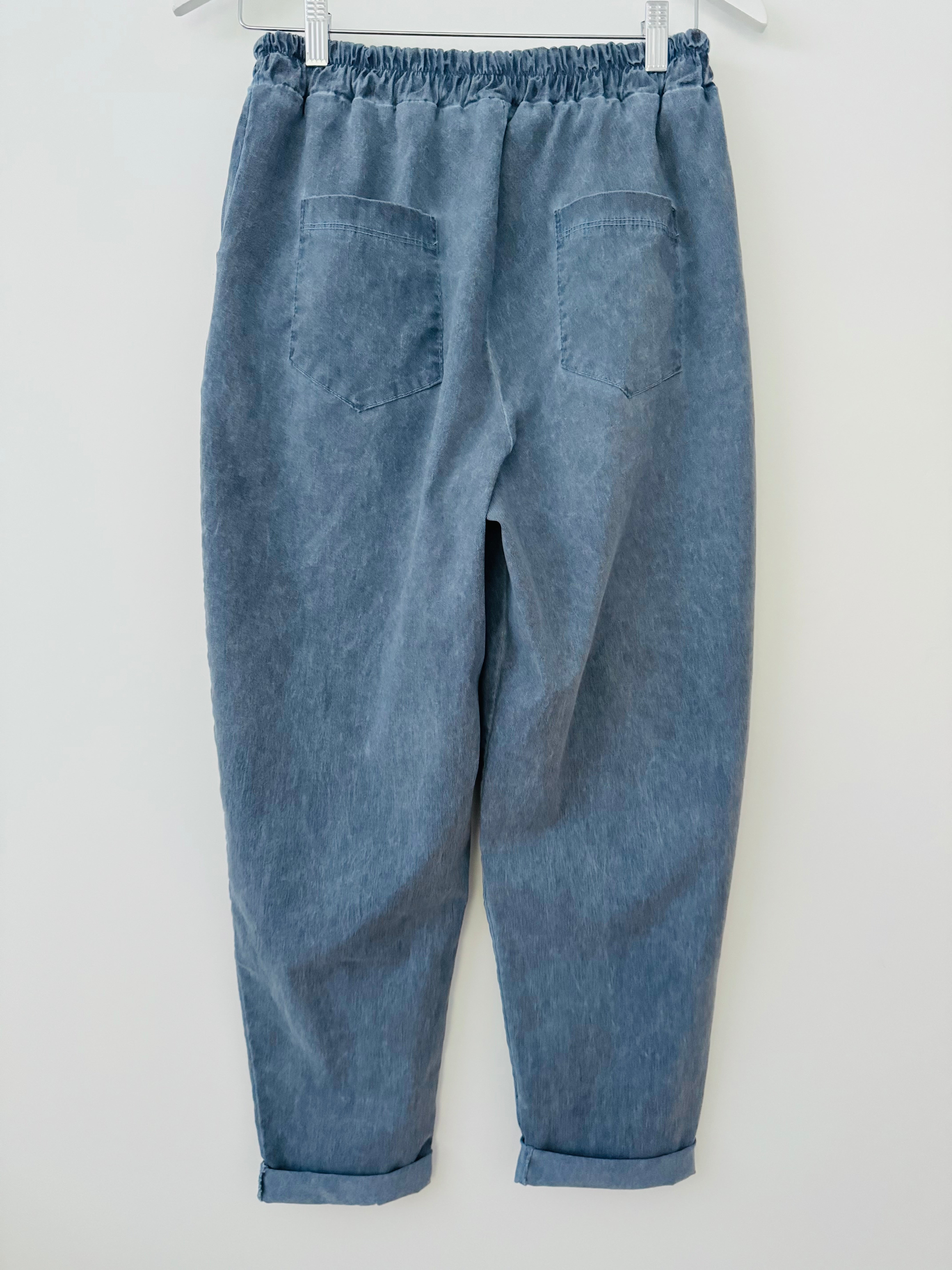 Engineered Boyfriend Joggers in Denim Blue