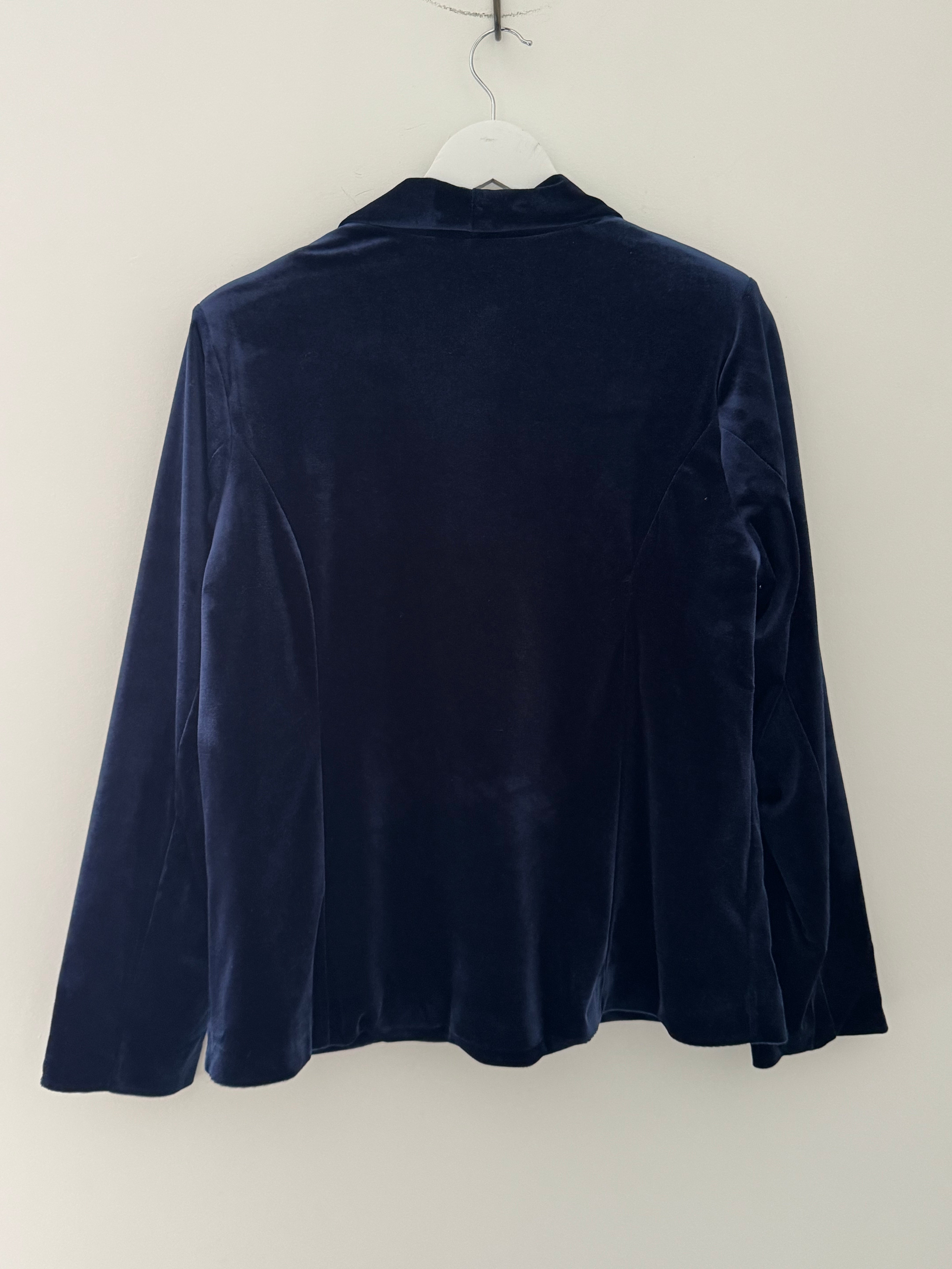 Velvet Jacket in Midnight Blue