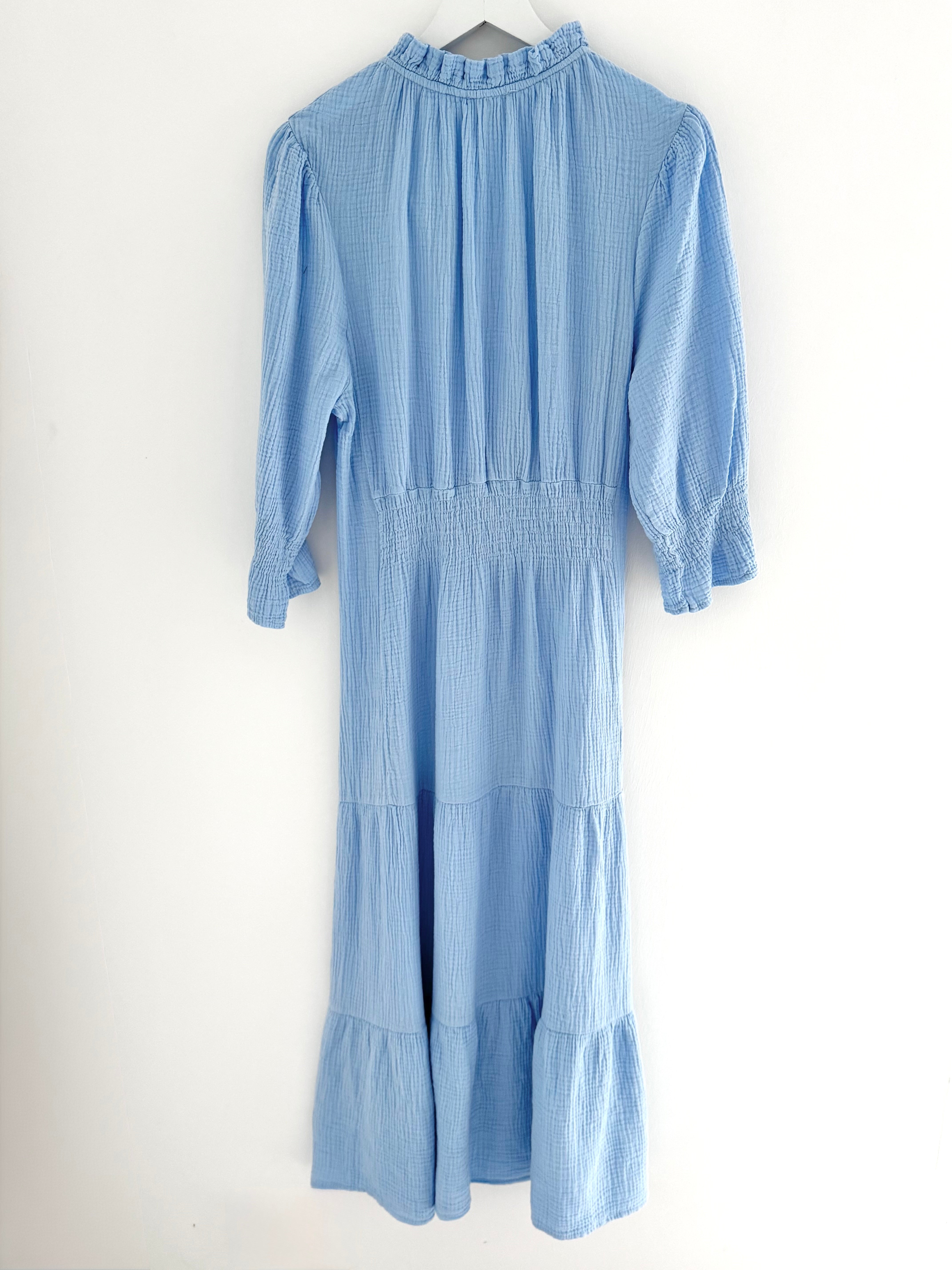 Cheesecloth Midi Dress in Blue
