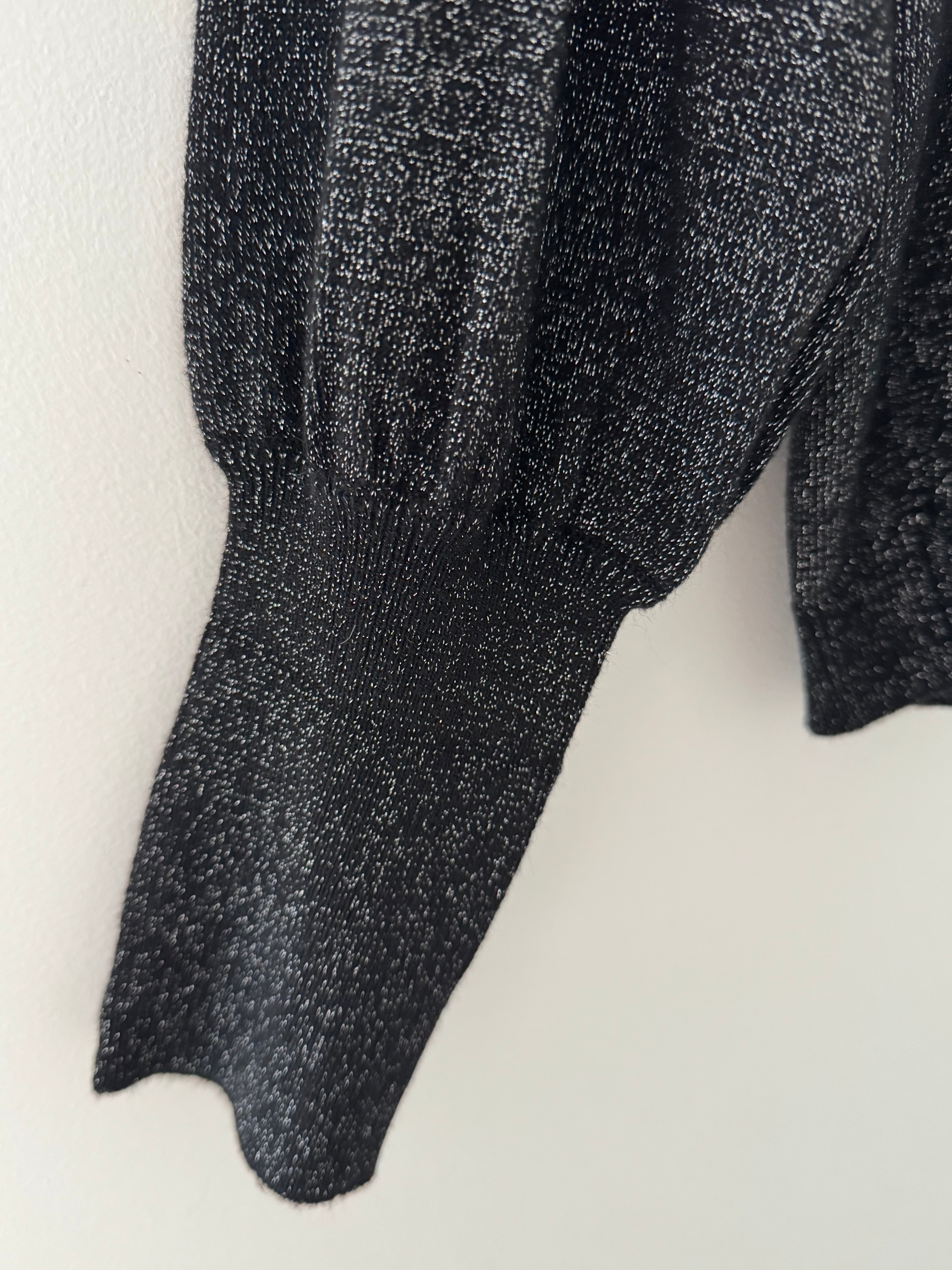 Soft Shimmer Jumper in Black
