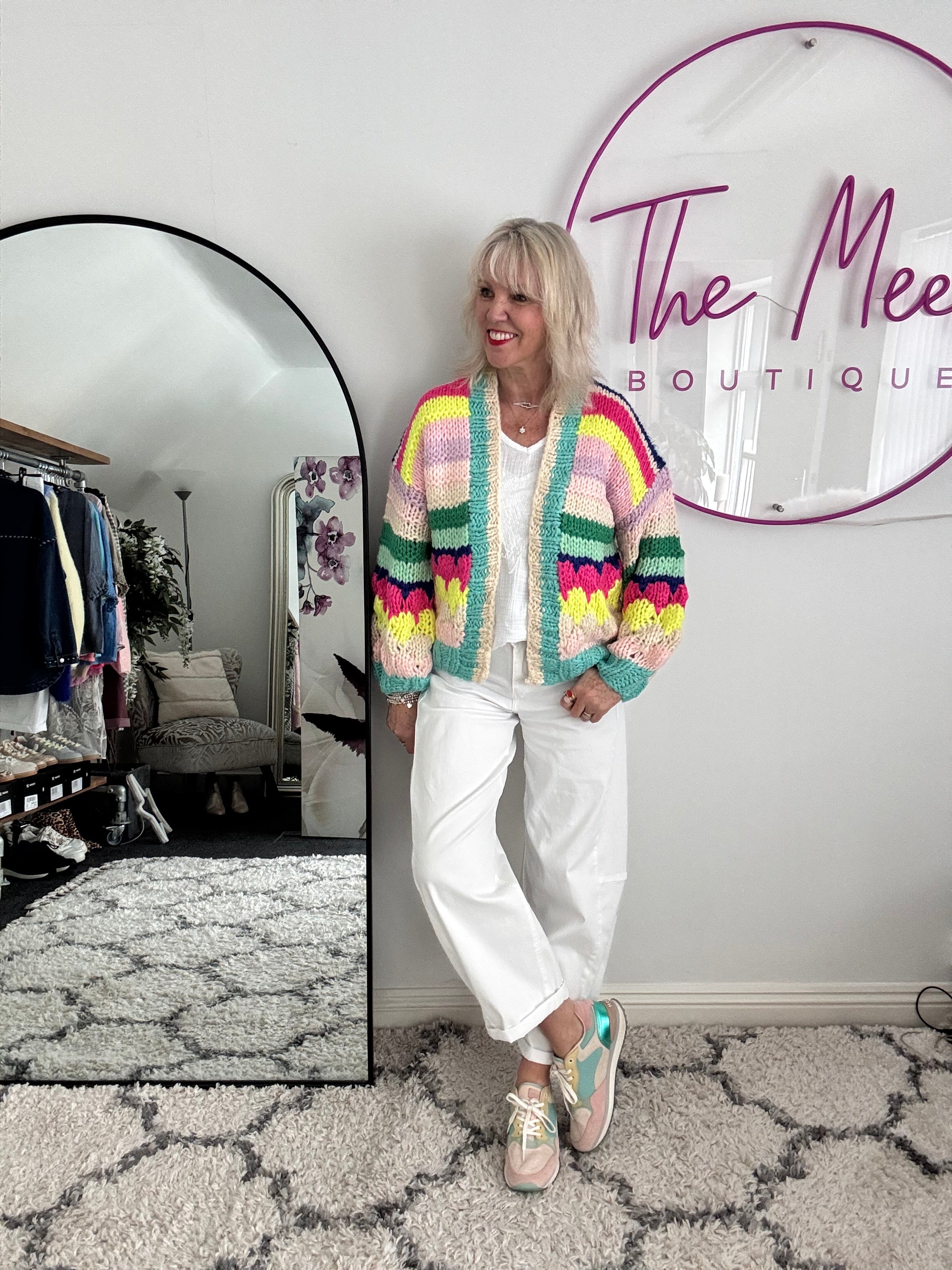 Handknitted Rainbow Cardigan