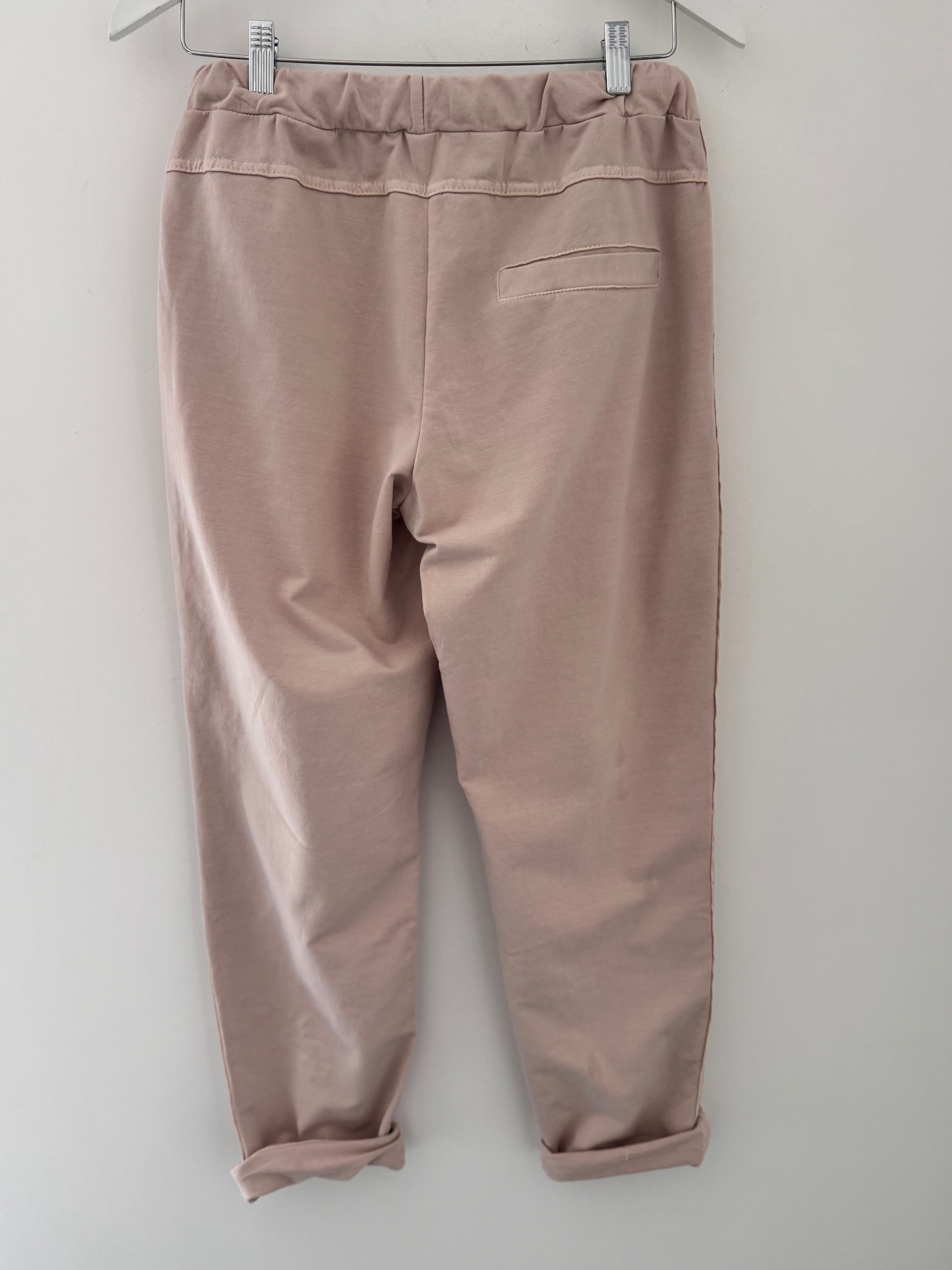 Jersey Stretch Joggers in Soft Pink