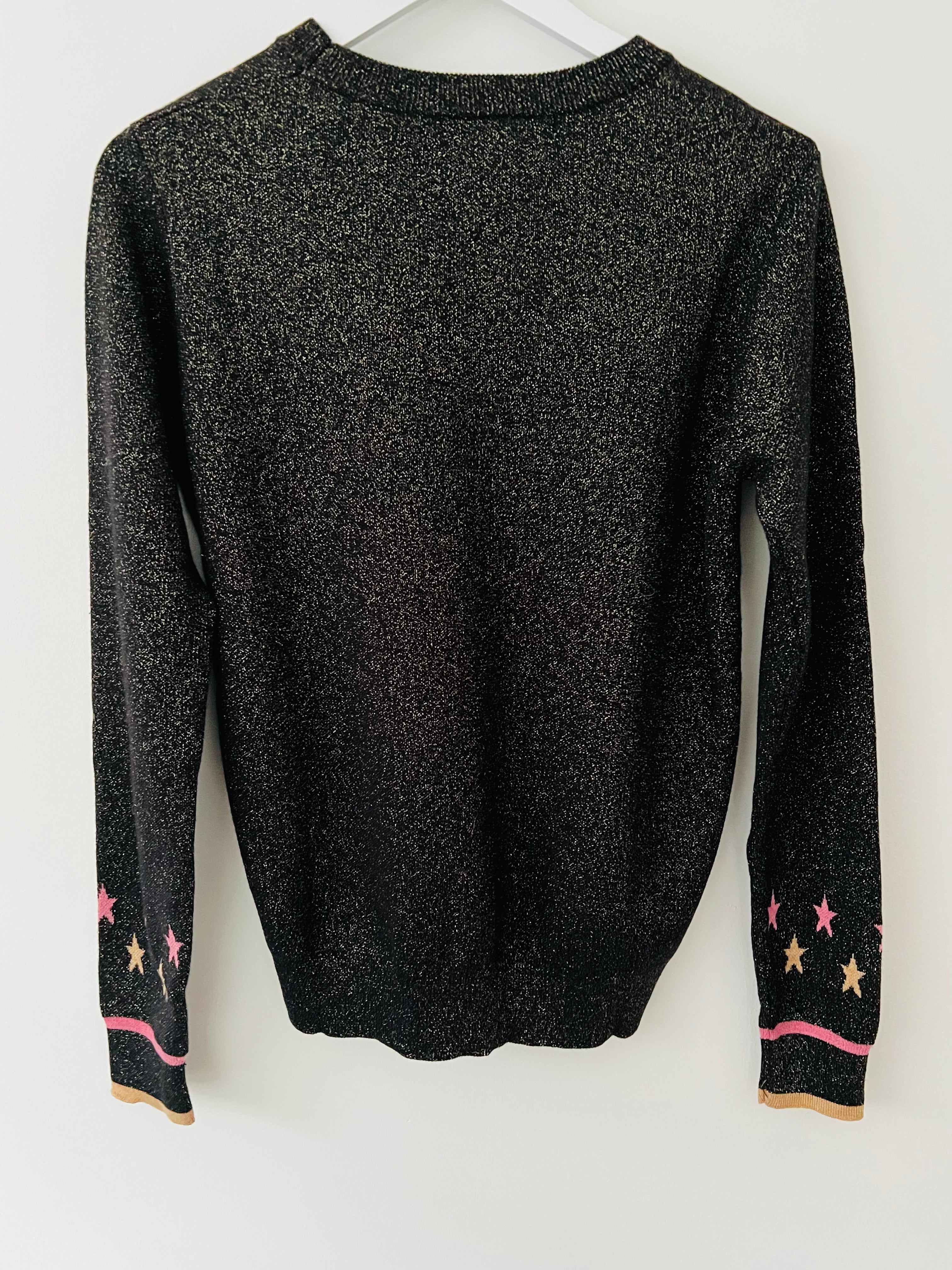 Sparkle Jumper with Stars in Black