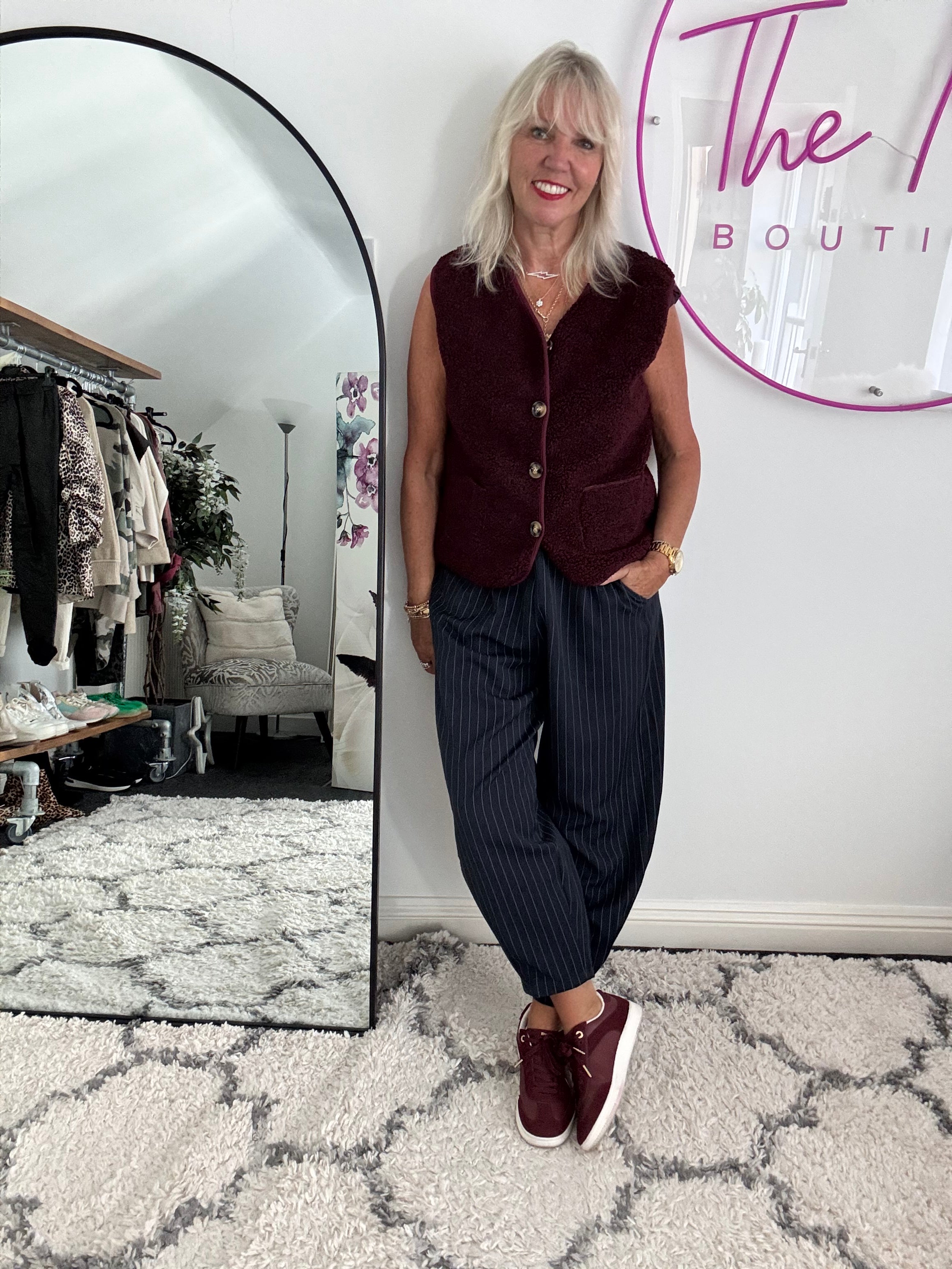 Boucle Gilet in Plum