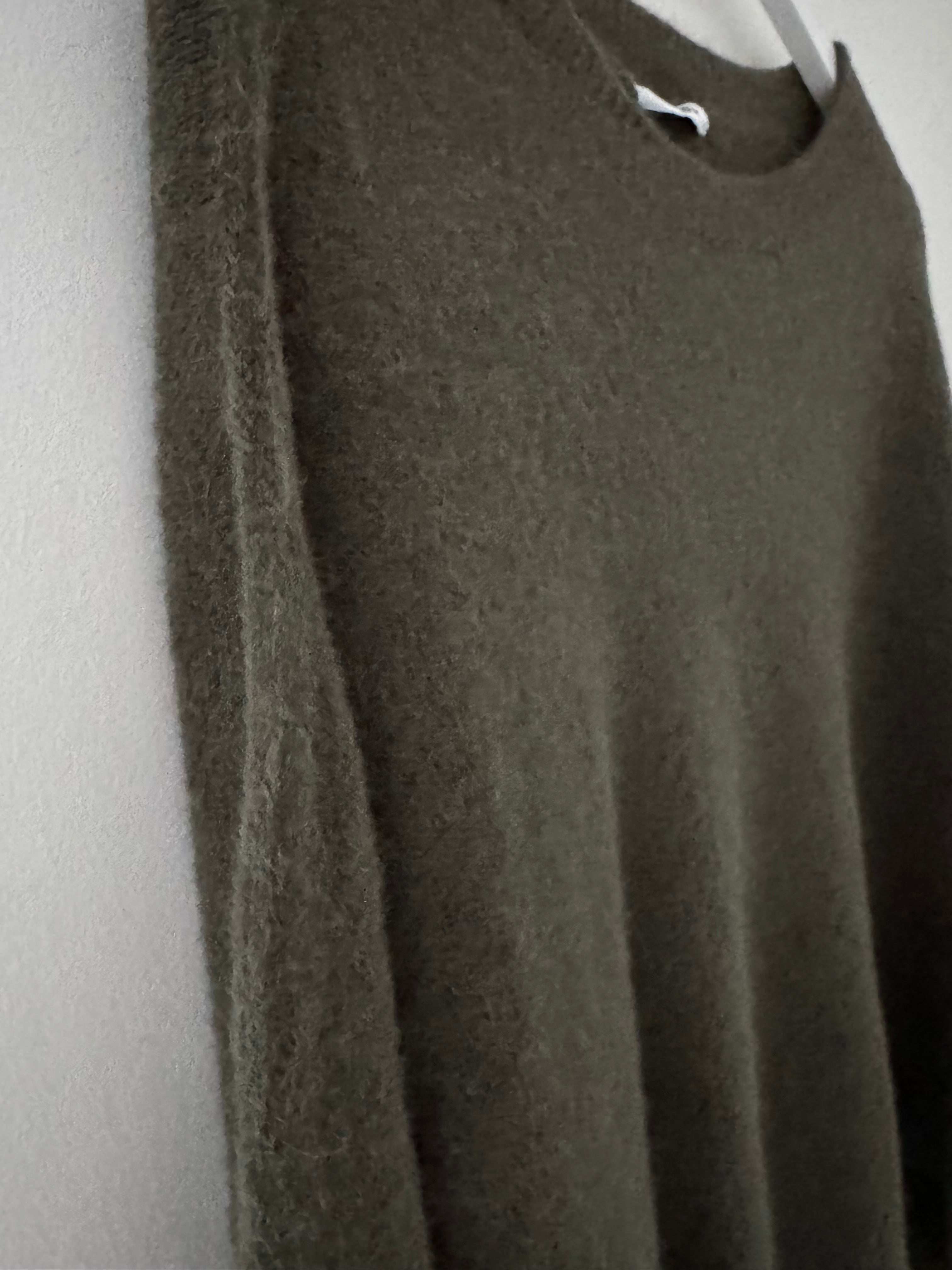 Luxe Slouchy Alpaca Jumper in Khaki