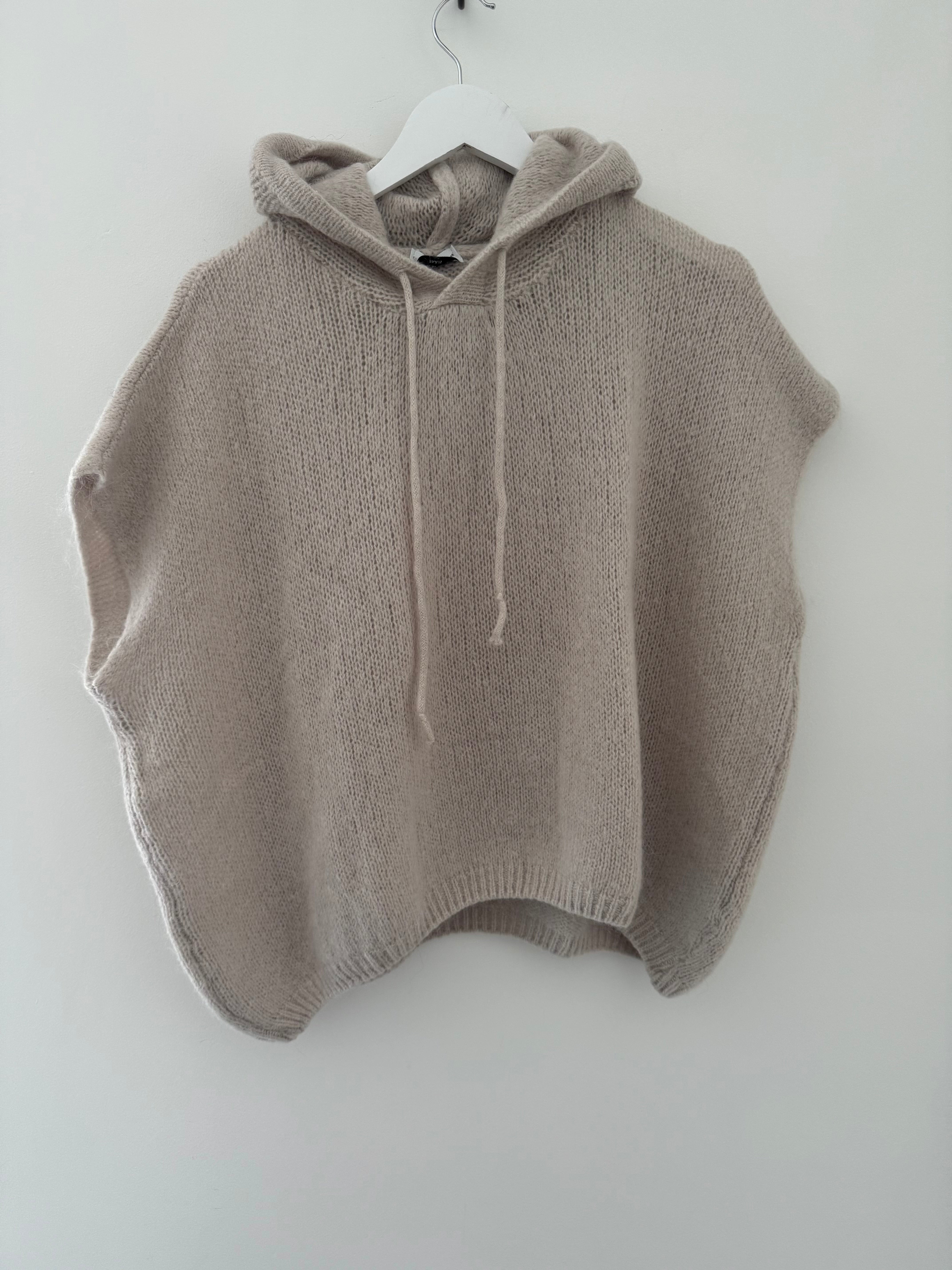 Mohair Hooded Tank in Latte