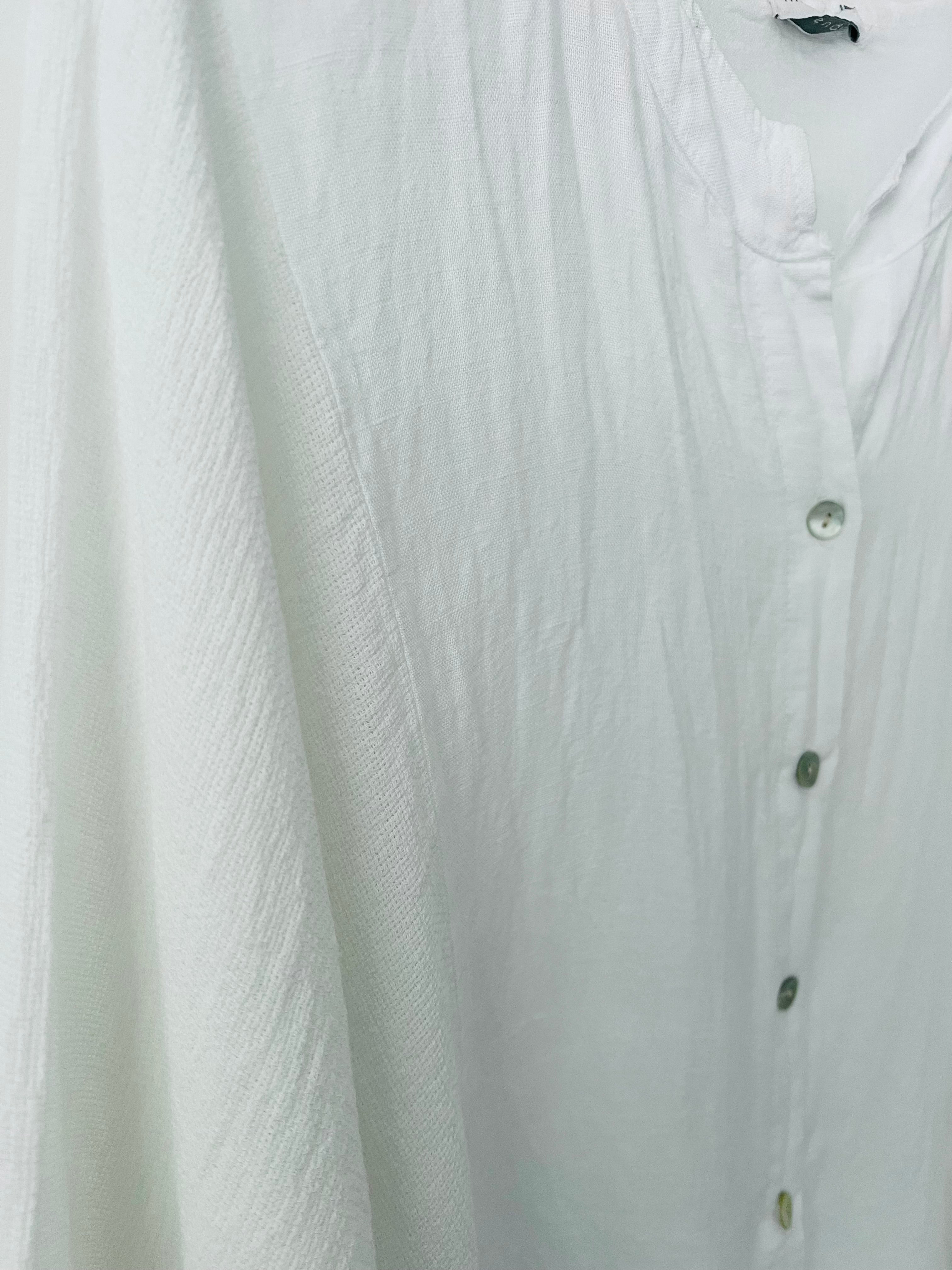 Linen & Cotton Shirt in White