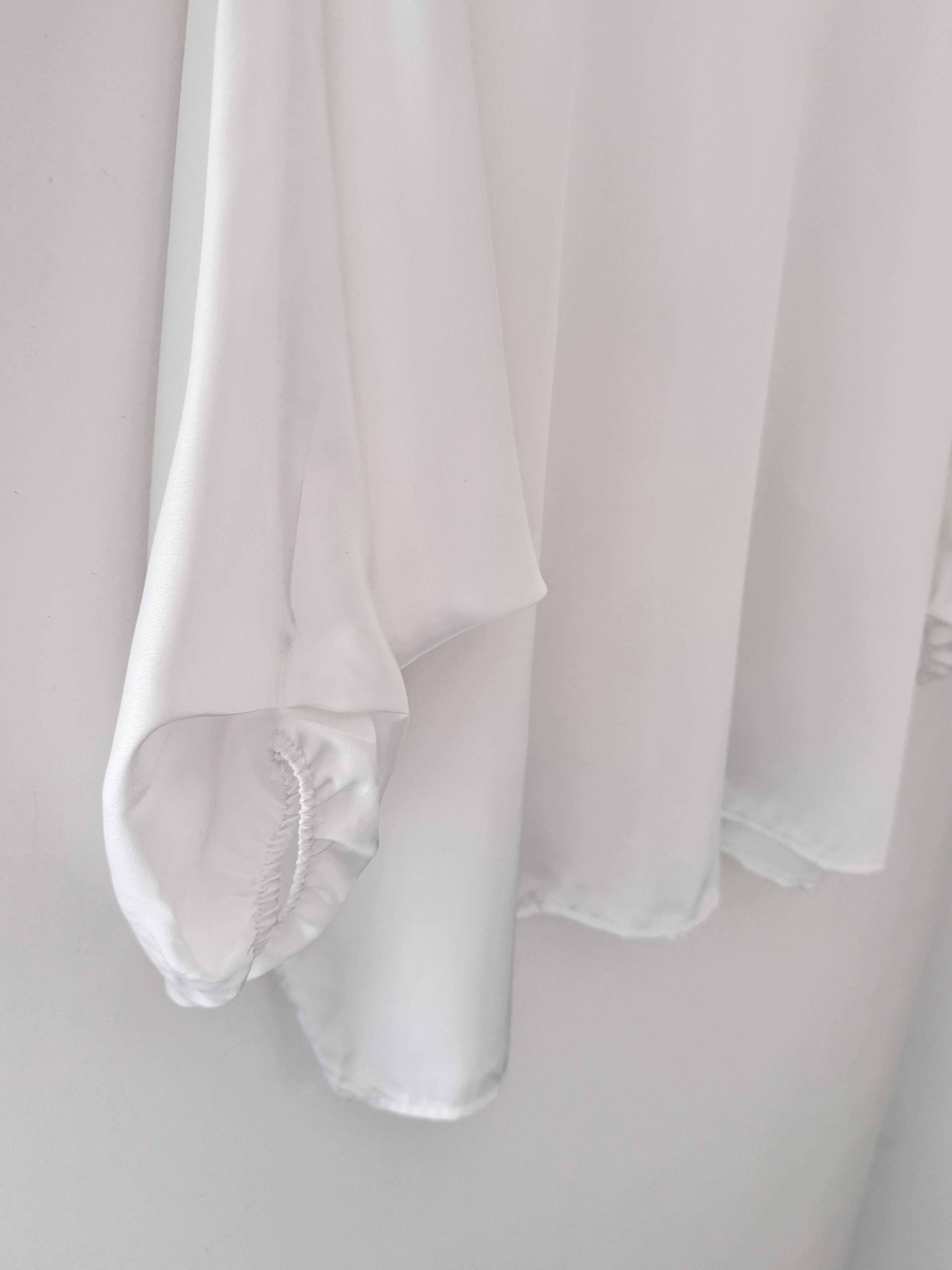 Silky Round Neck Top in Ivory