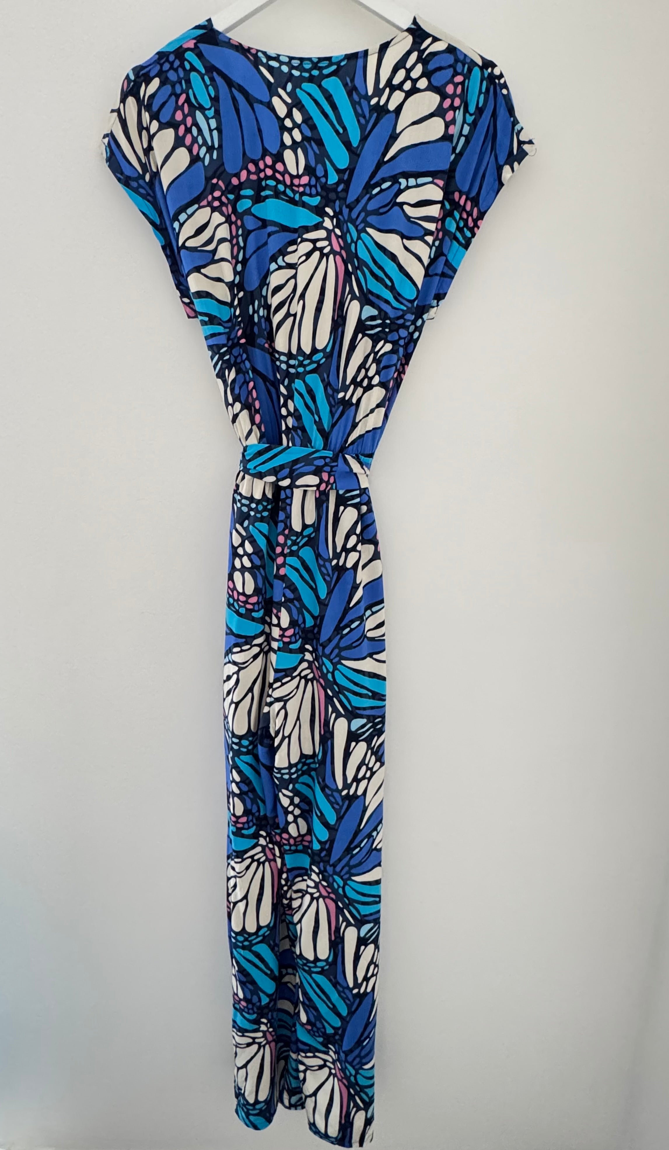 Butterfly Jumpsuit in Blue & Pink