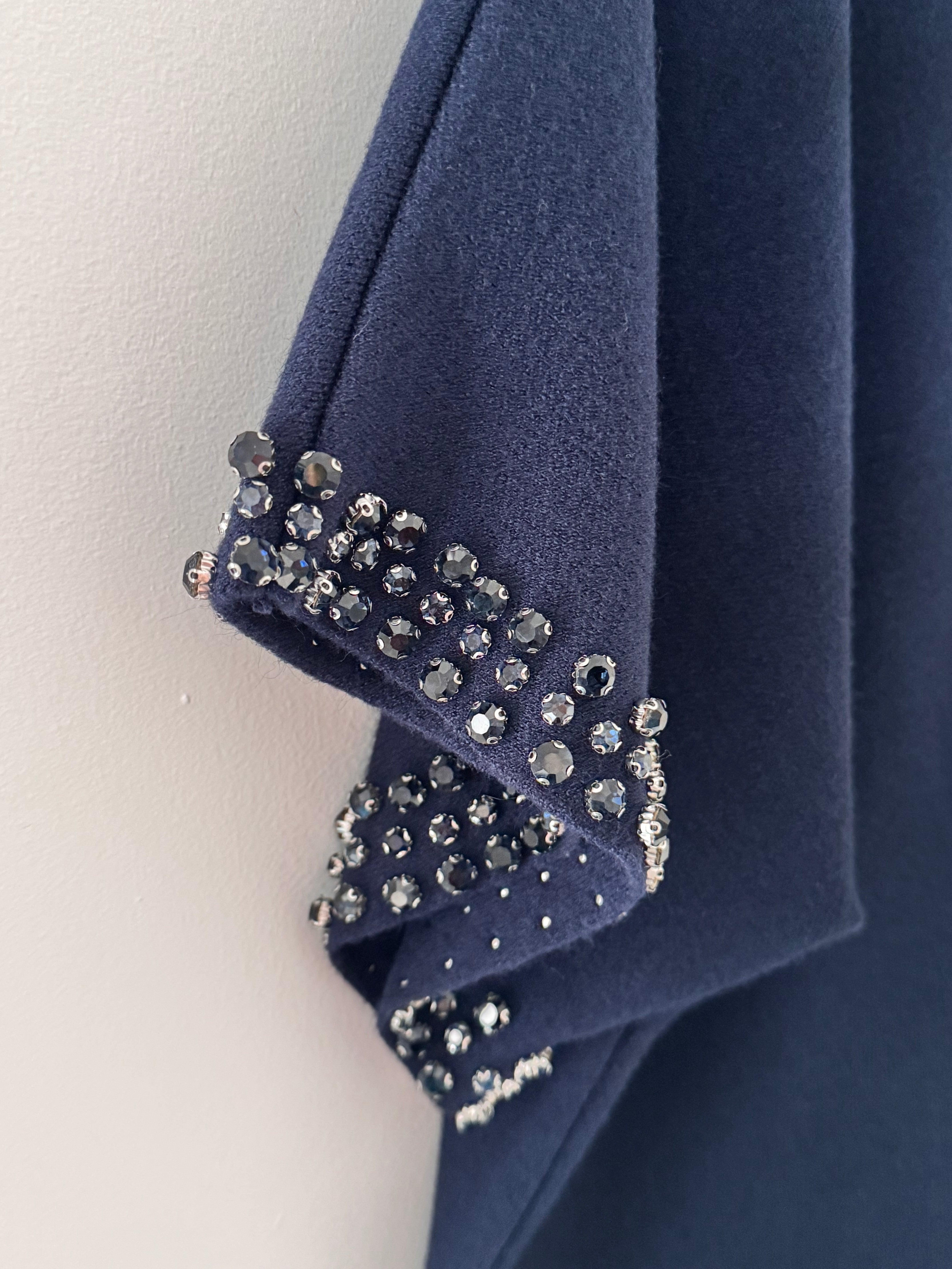 Jewel Sleeve Knit in Navy
