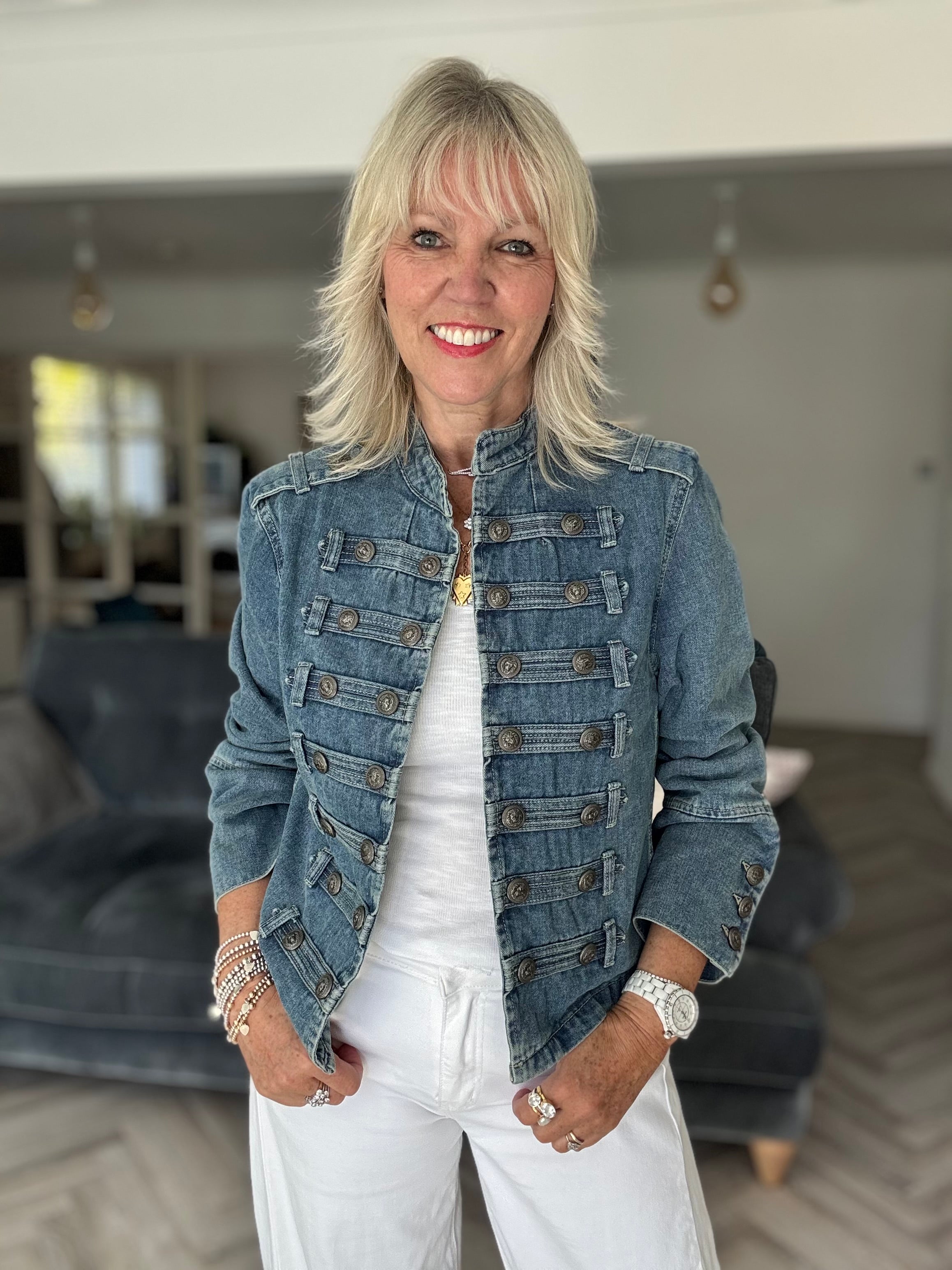 Military Jacket in Denim